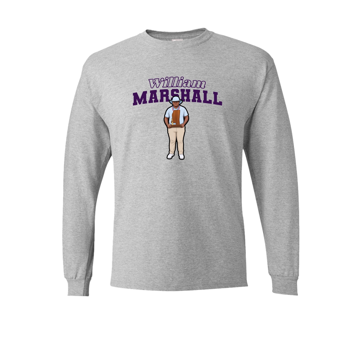 Long Sleeve Tee — Name Arch in Grey