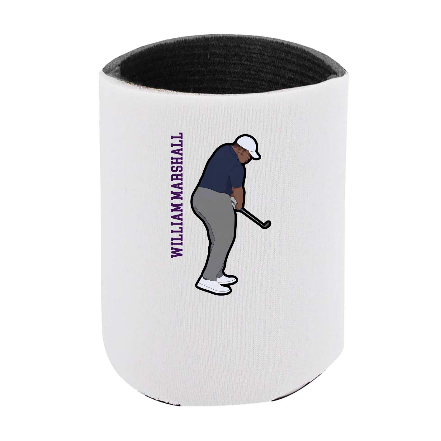 Can Holder — Name Vertical in White