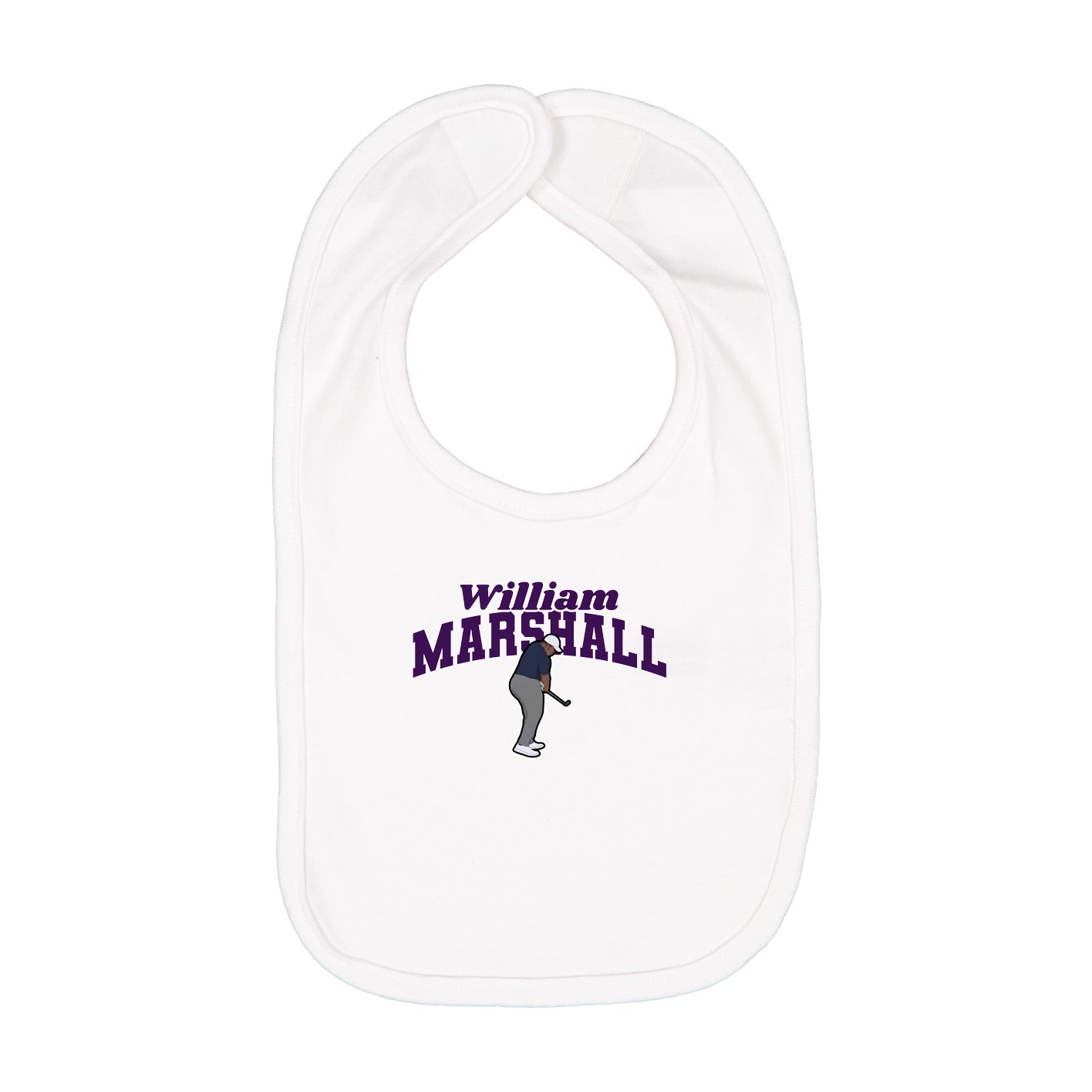 Infant Bib — Signature Arch in White