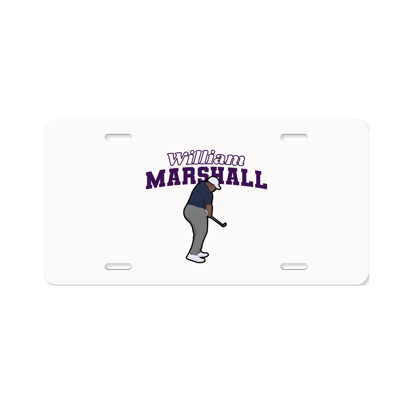 License Plate — Name Arch in Classic
