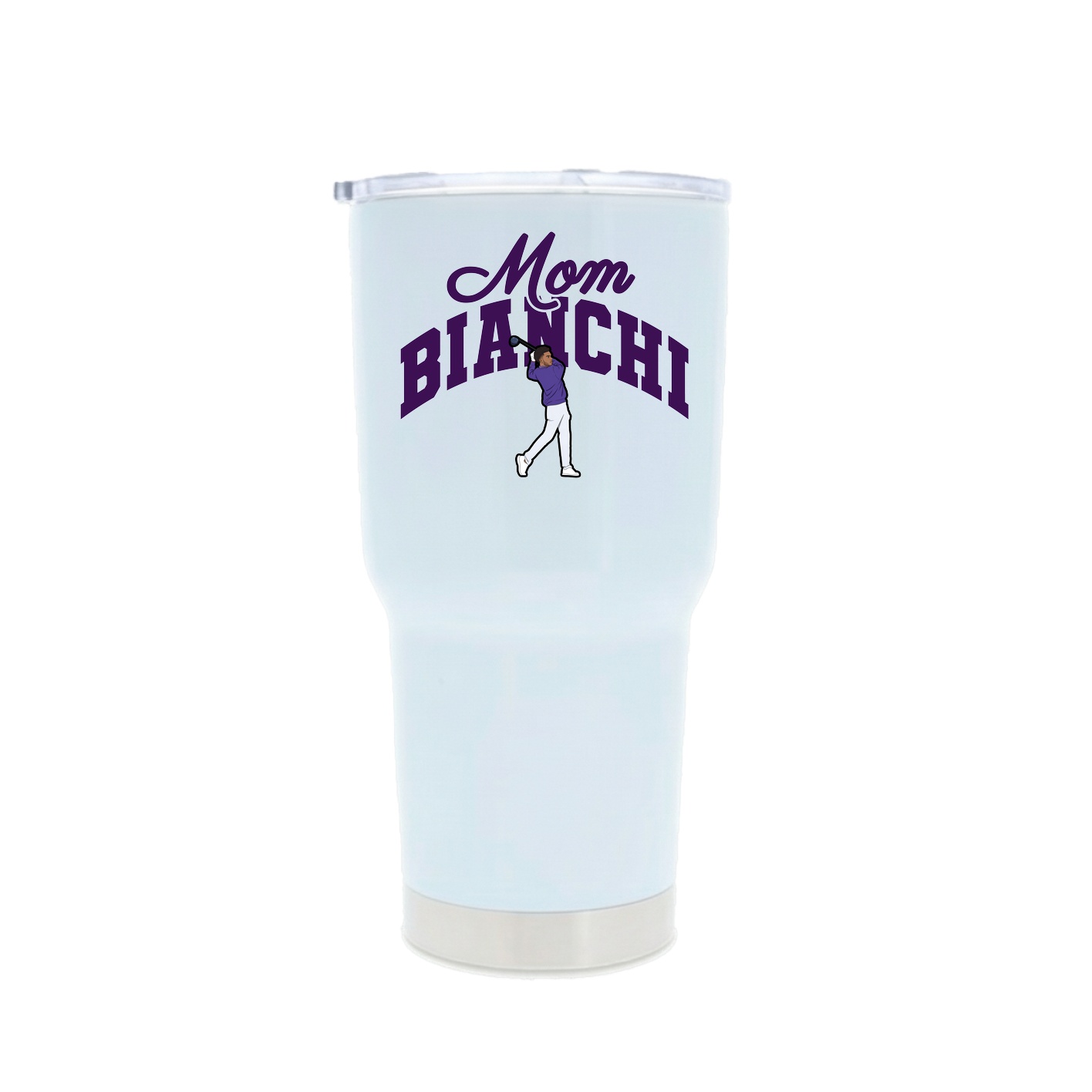 30oz Stainless Steel Tumbler — Mothers Day Arch in White