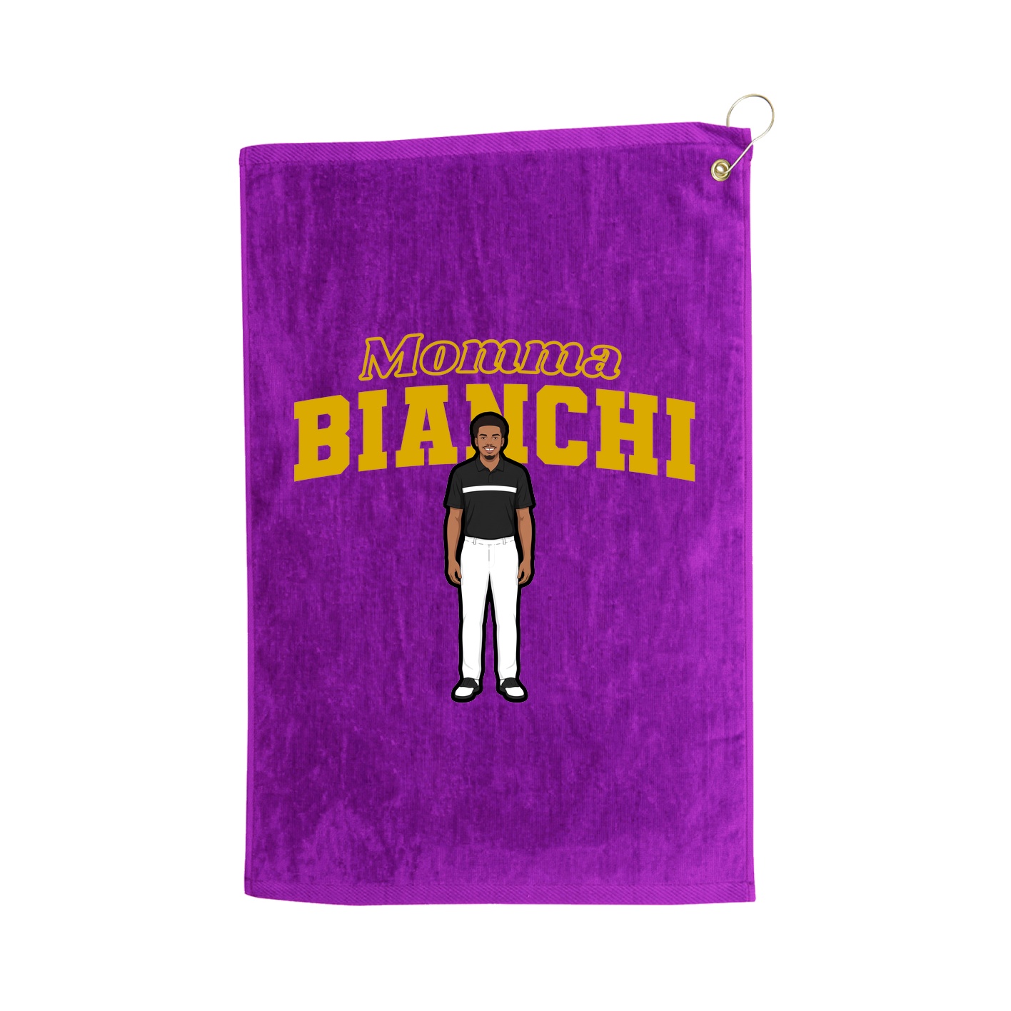 Golf Towel — Mothers Day Block in Purple