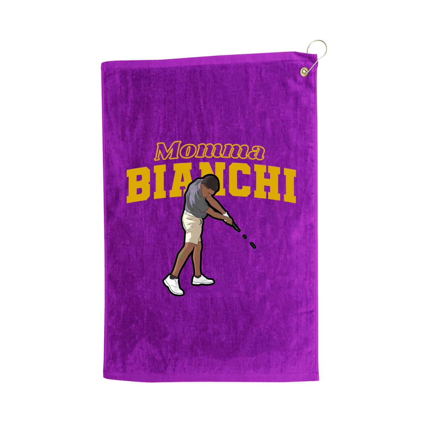 Golf Towel — Mothers Day Block in Purple