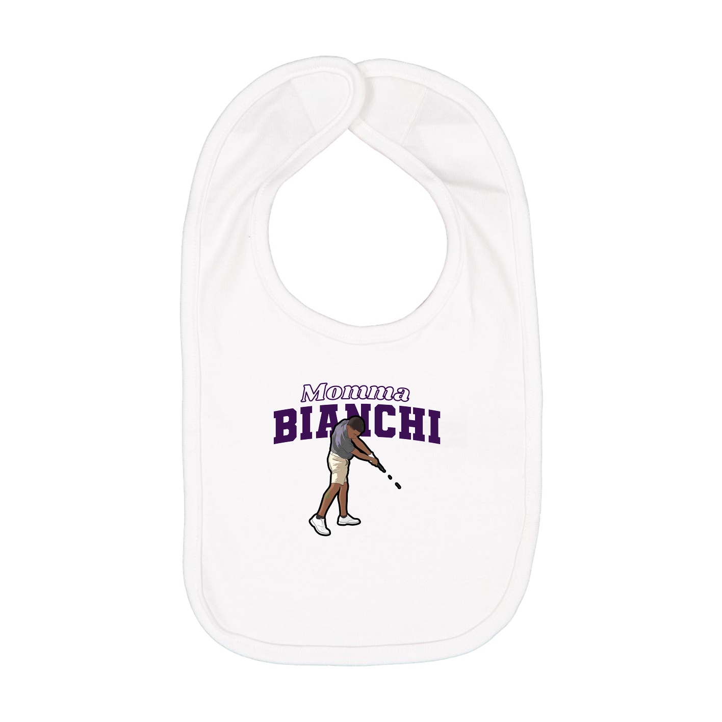 Infant Bib — Mothers Day Block in White