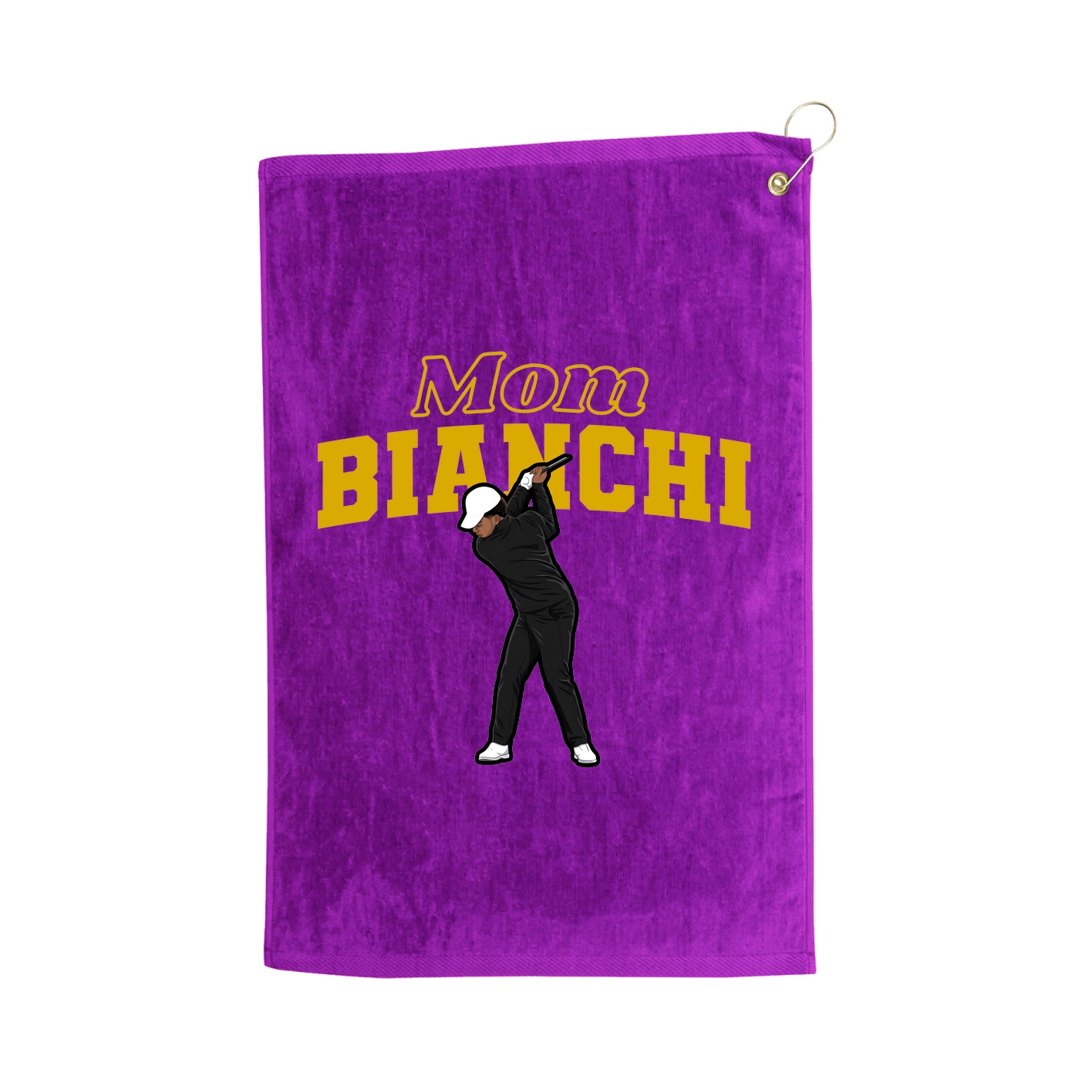 Golf Towel — Mothers Day Block in Purple