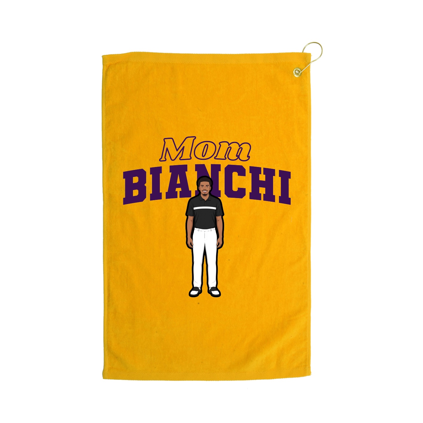 Golf Towel — Mothers Day Block in Gold