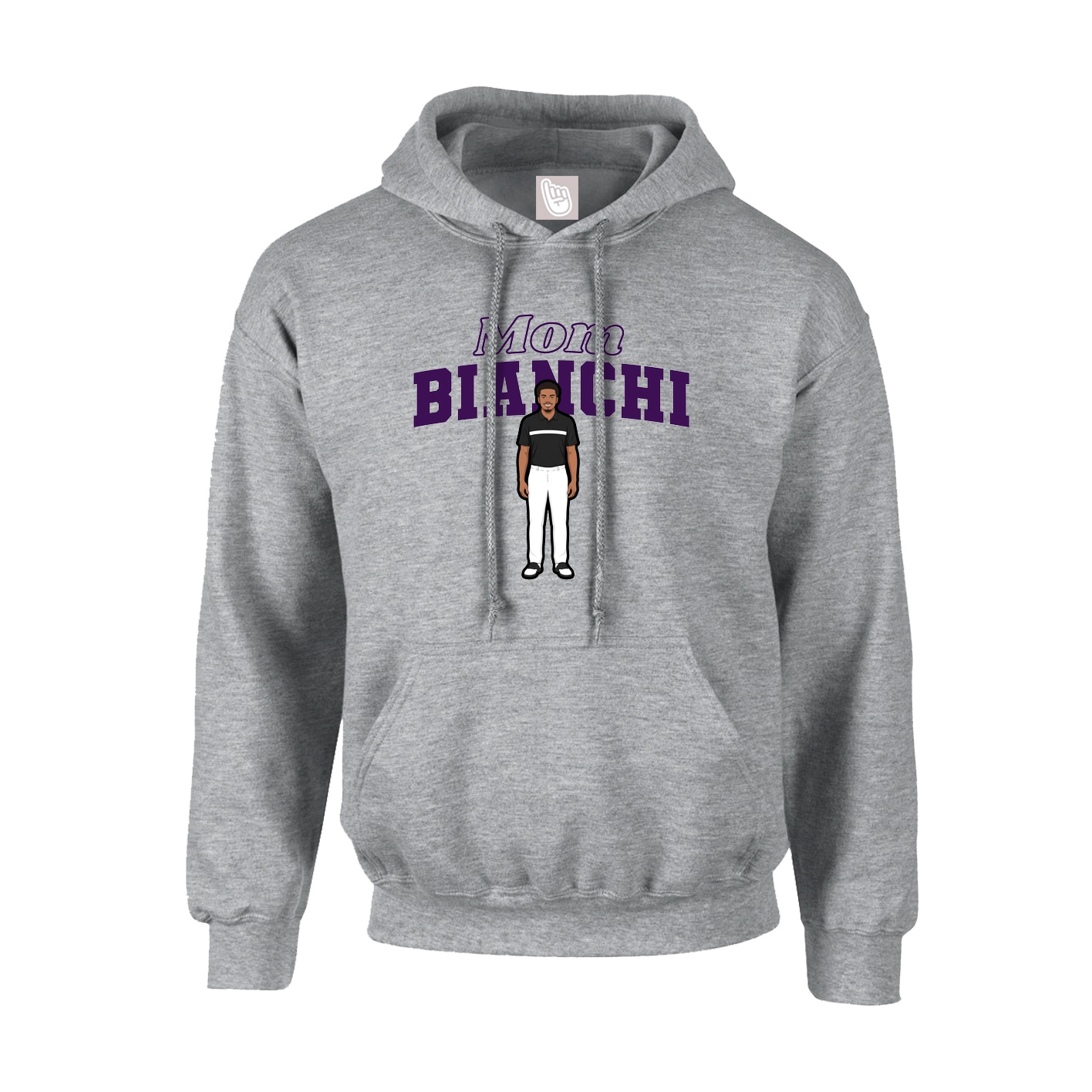 Hoodie — Mothers Day Block in Grey