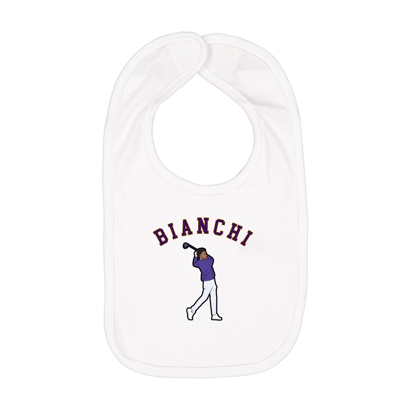 Infant Bib — Shirsey Arch in White