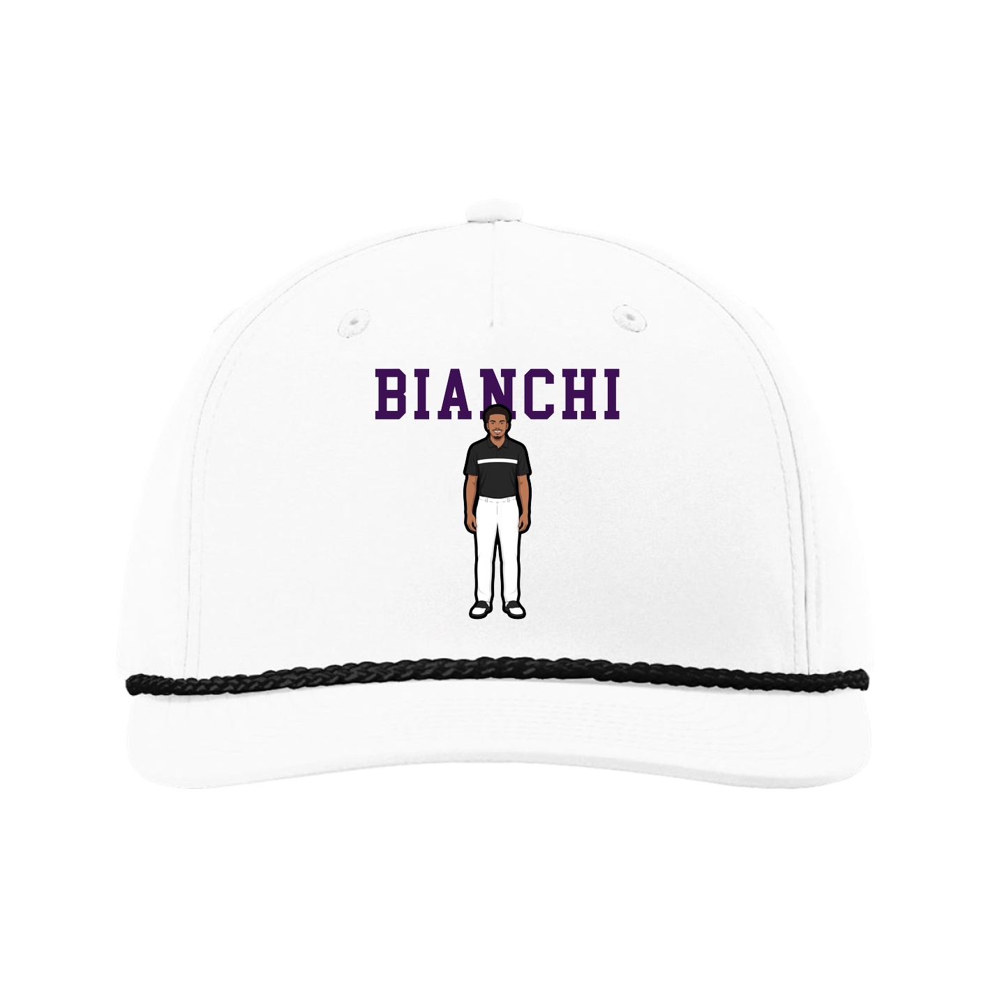 Five-Panel Classic Rope Cap — Shirsey in White