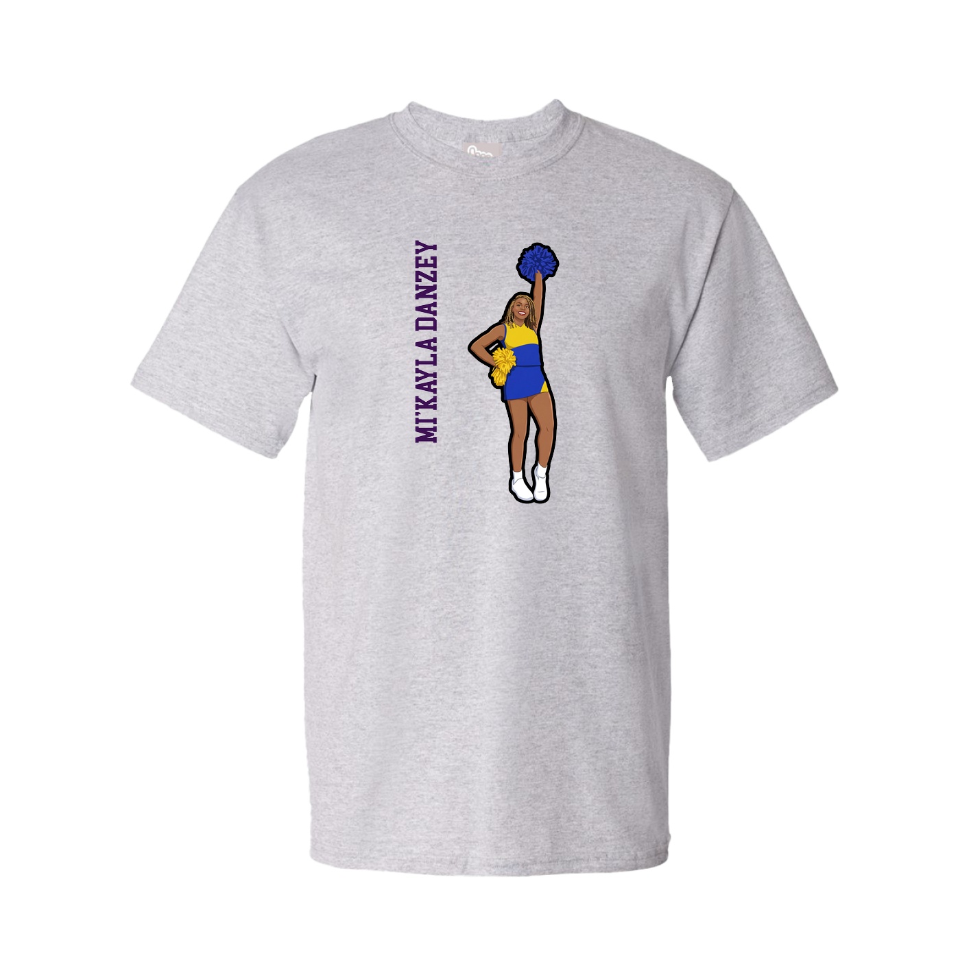 Tee — Name Vertical in Grey
