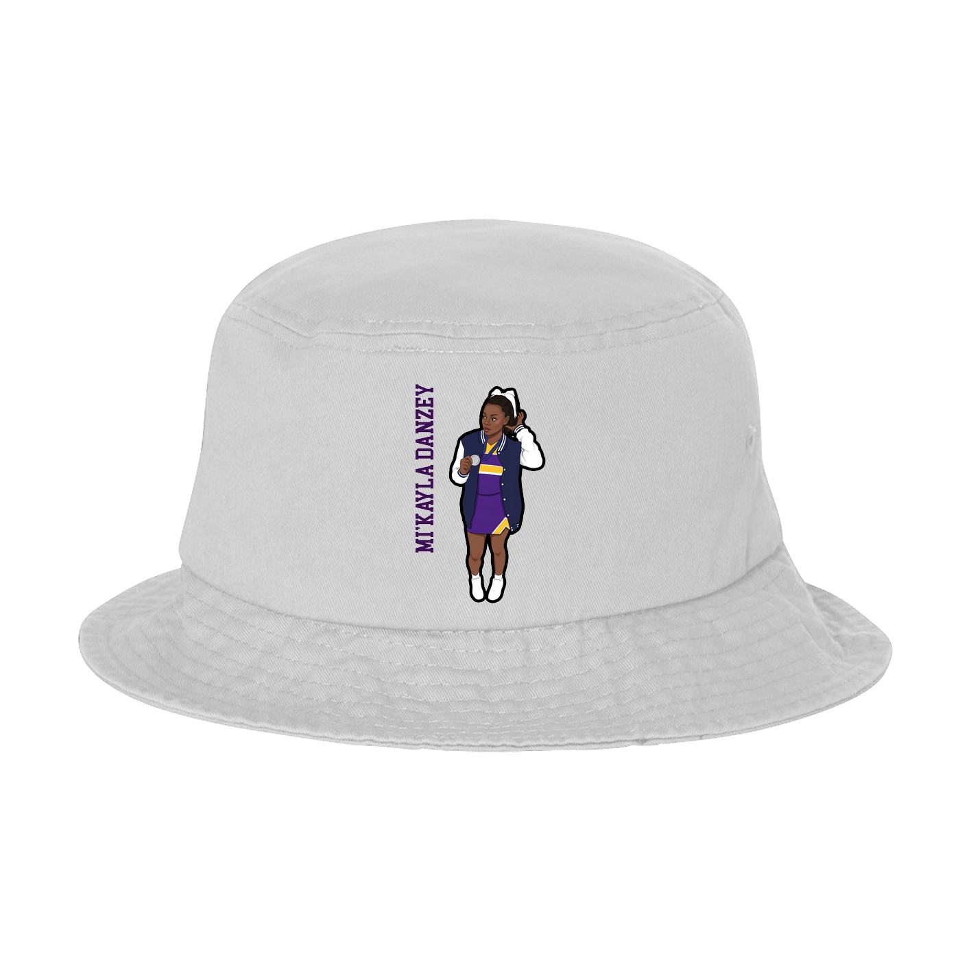 Bucket Cap — Name Vertical in White