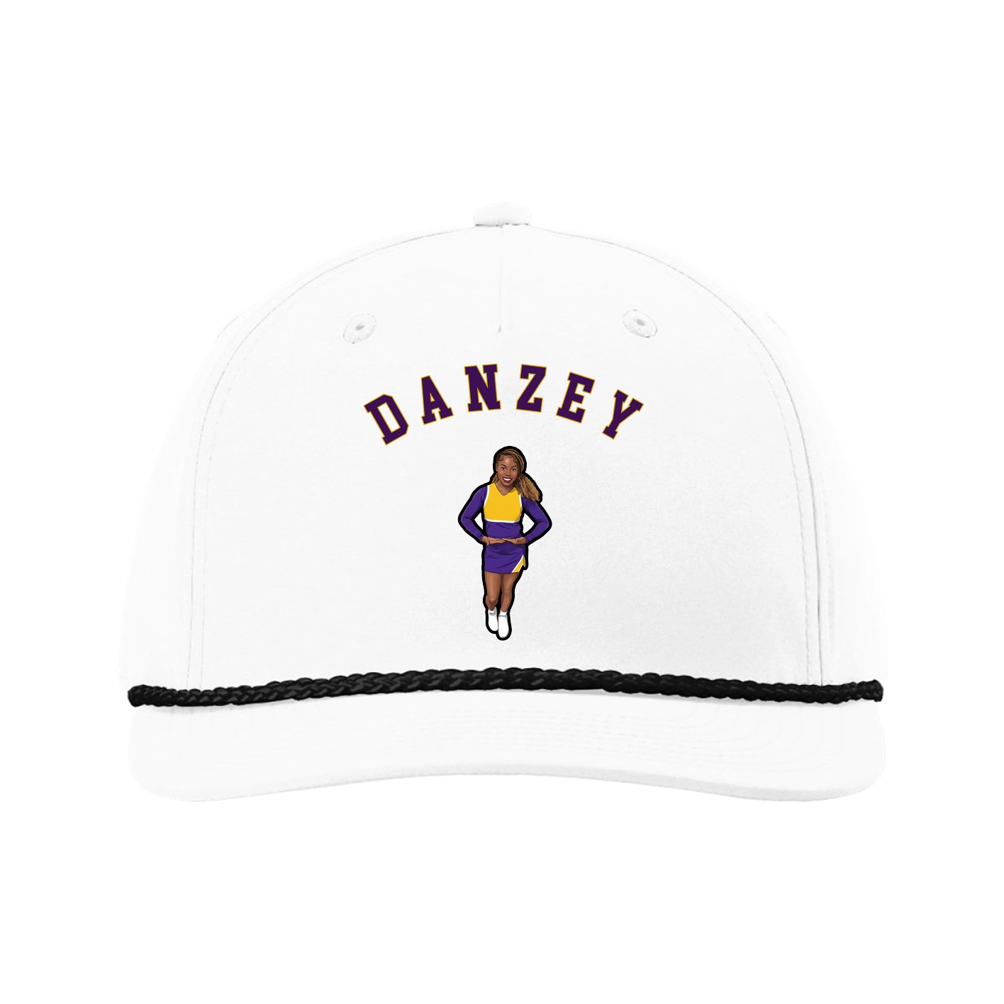 Five-Panel Classic Rope Cap — Shirsey Arch in White