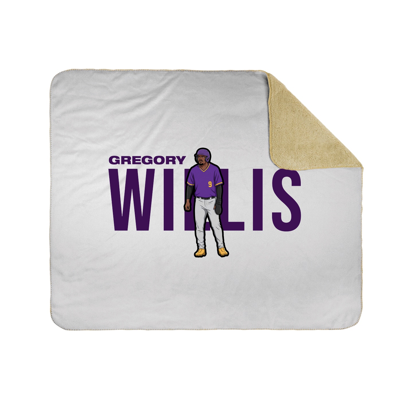 Throw Blanket — Player Name in White