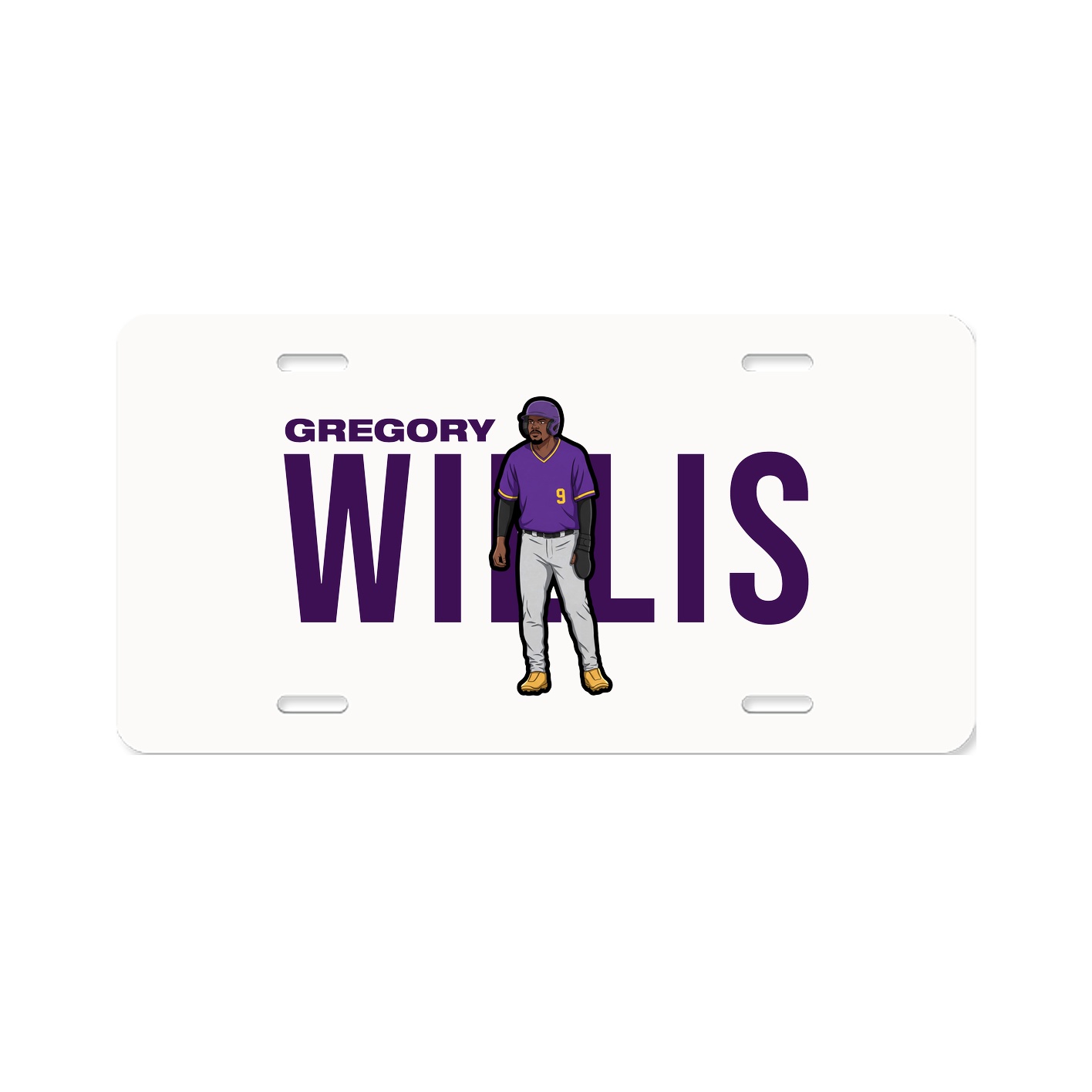 License Plate — Player Name in Classic