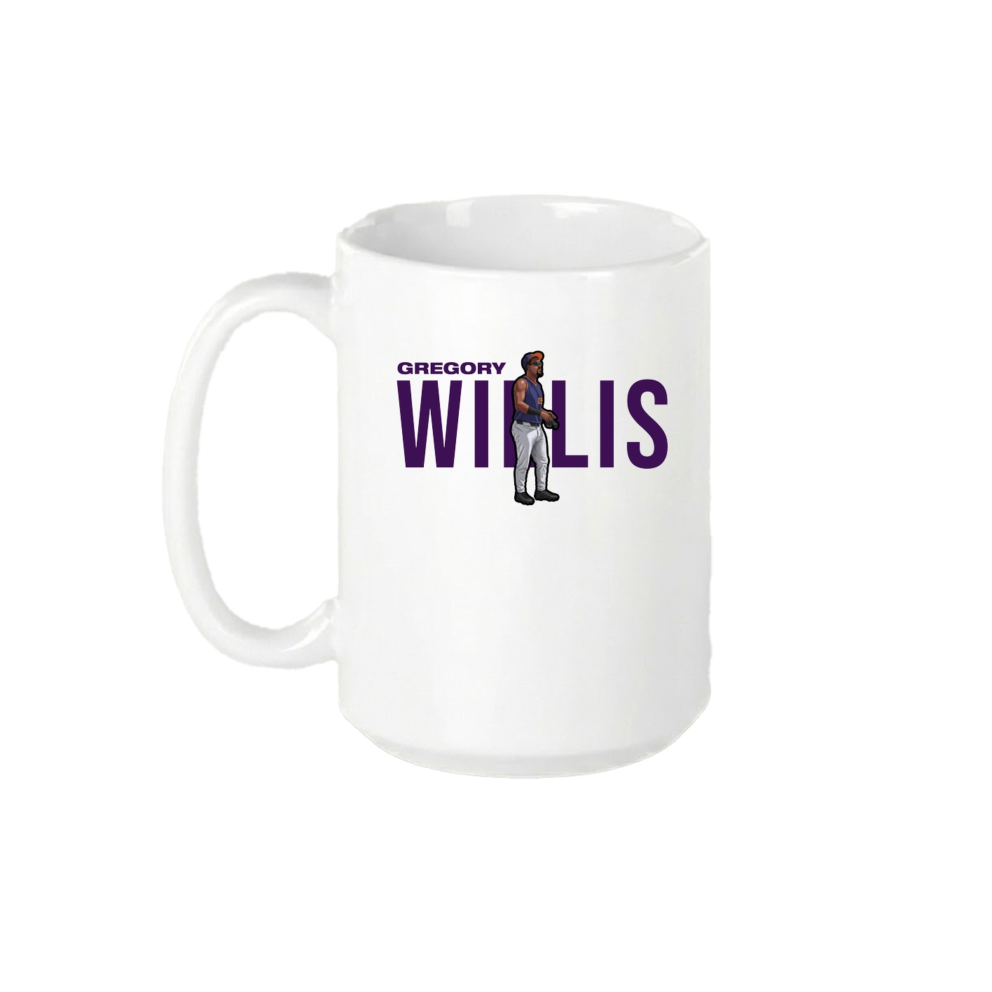 15oz Coffee Mug — Player Name in White
