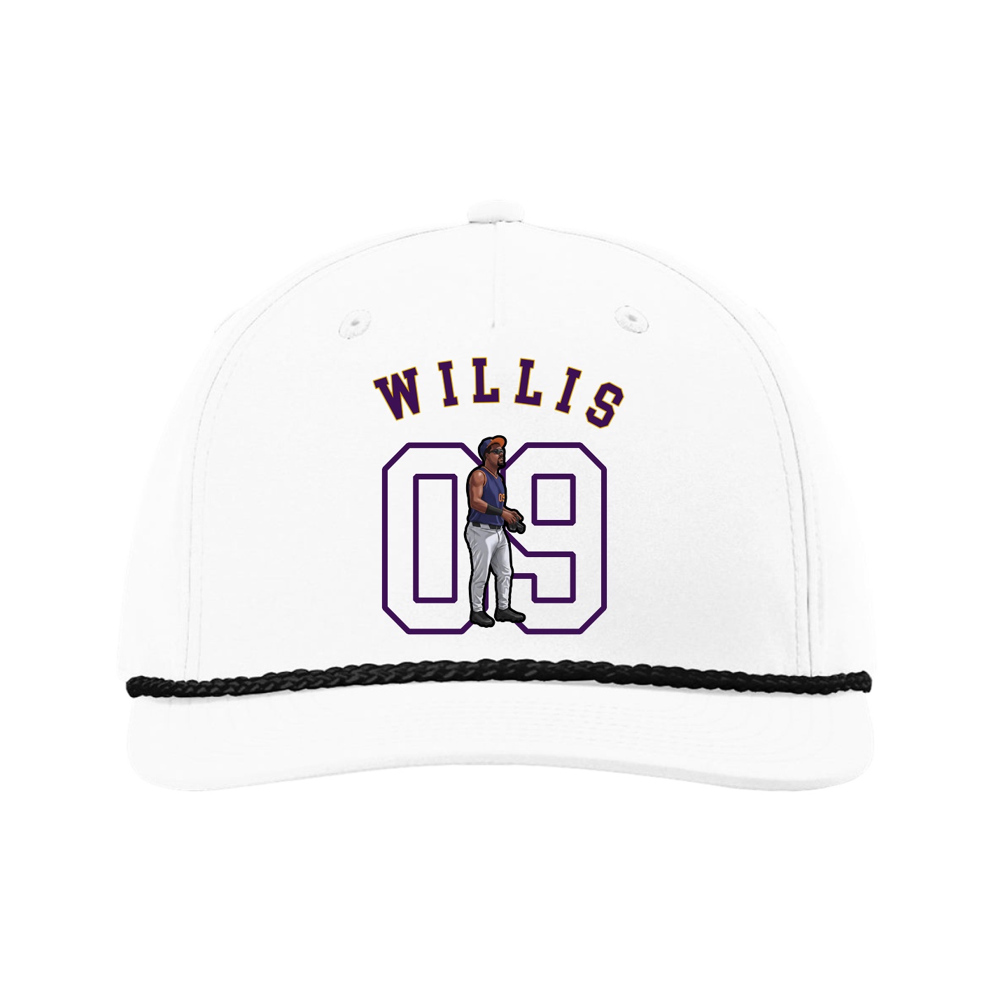 Five-Panel Classic Rope Cap — Shirsey Arch in White