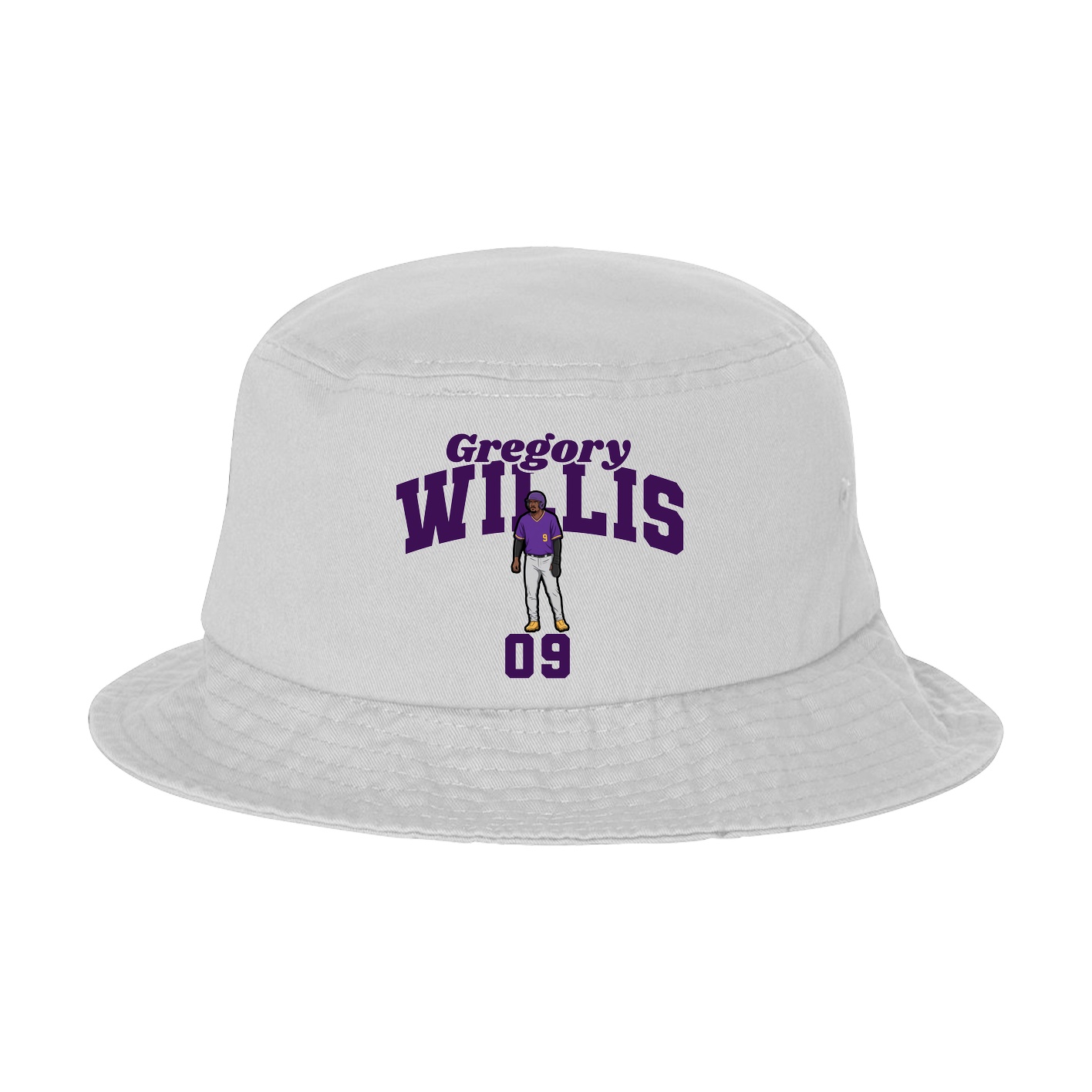 Bucket Cap — Signature Arch in White