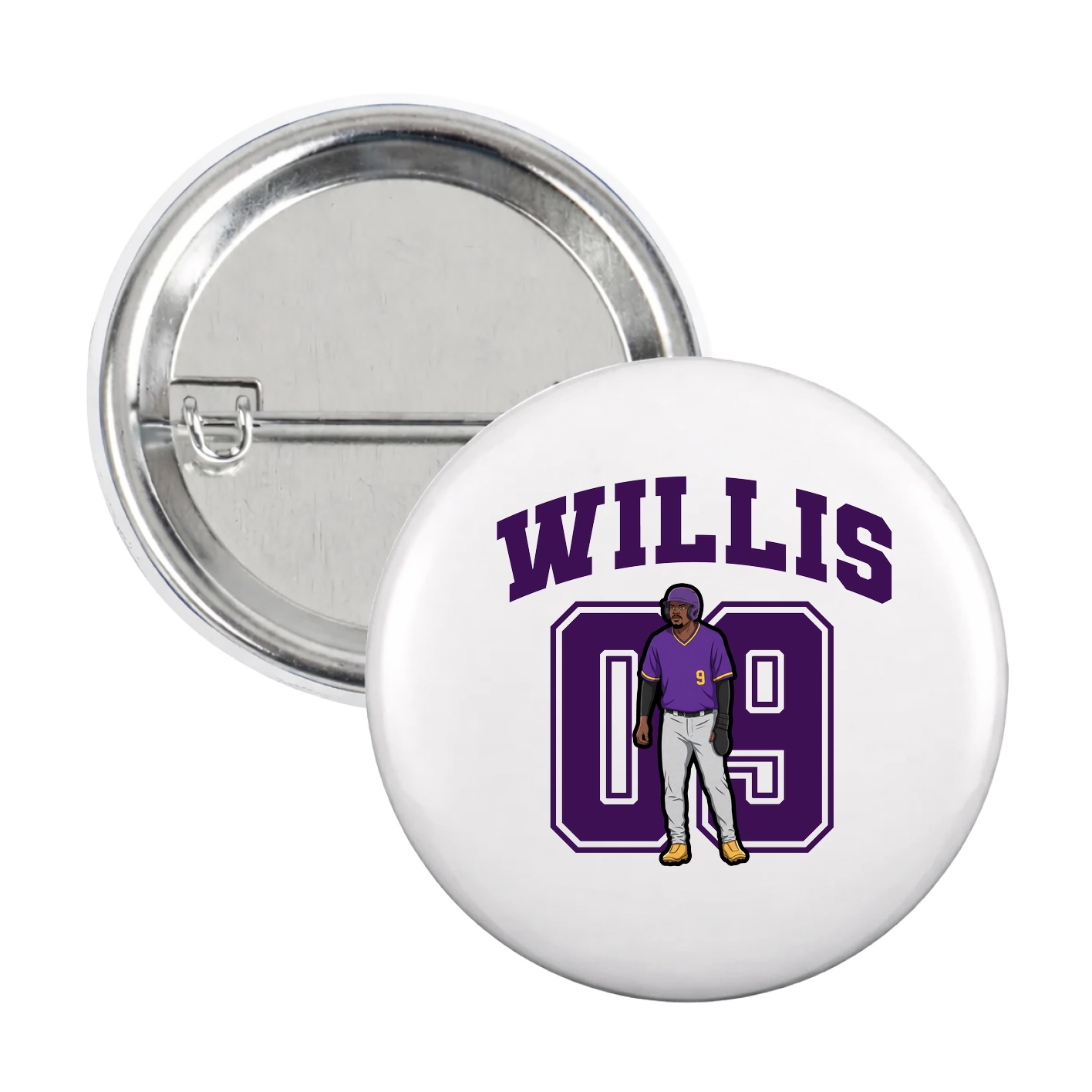 Game Day Button — Number in White
