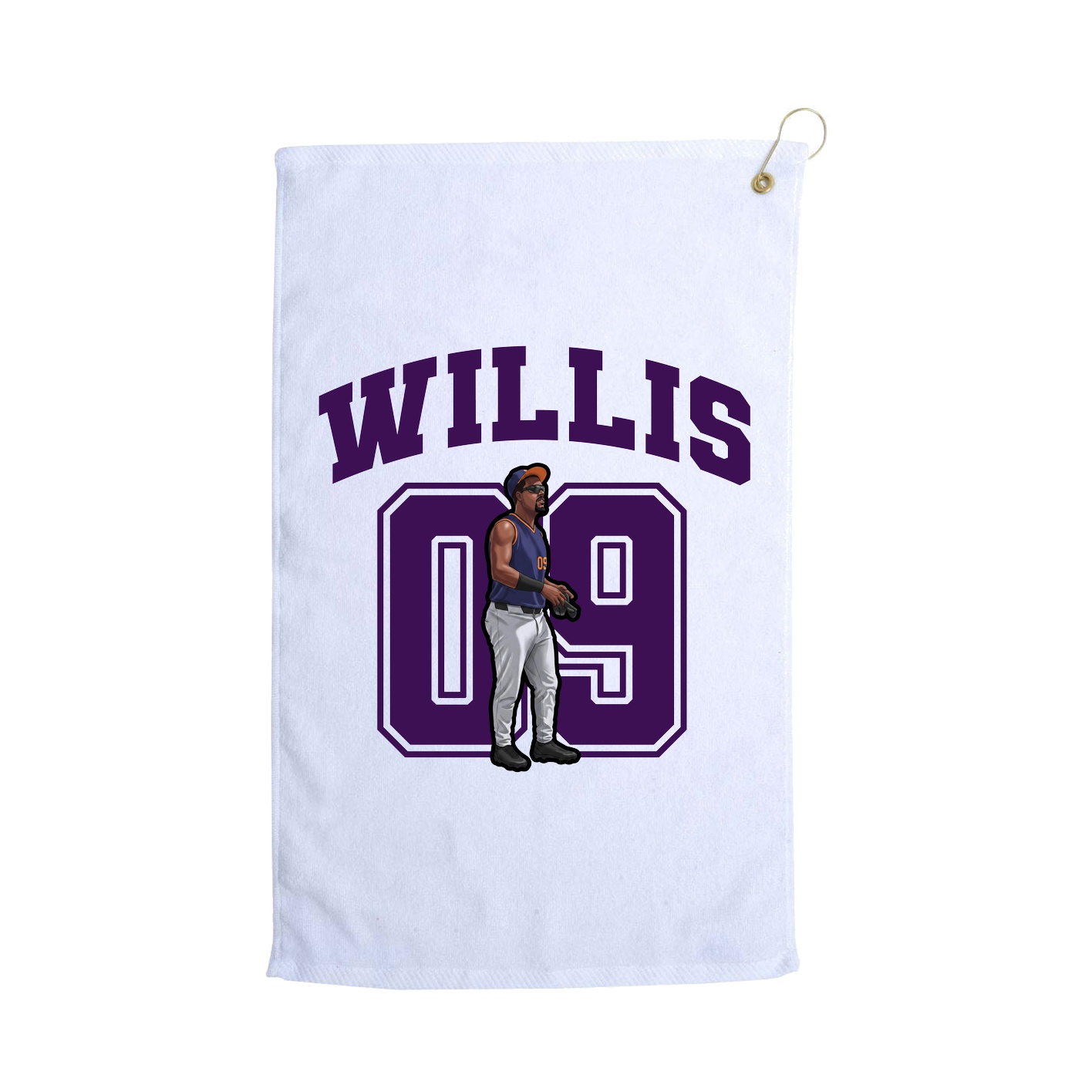 Golf Towel — Number in White