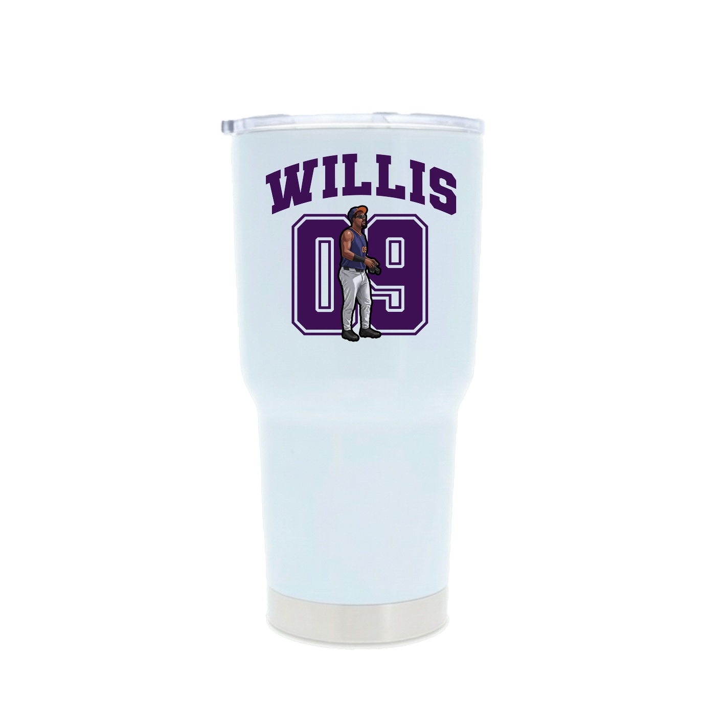 30oz Stainless Steel Tumbler — Number in White