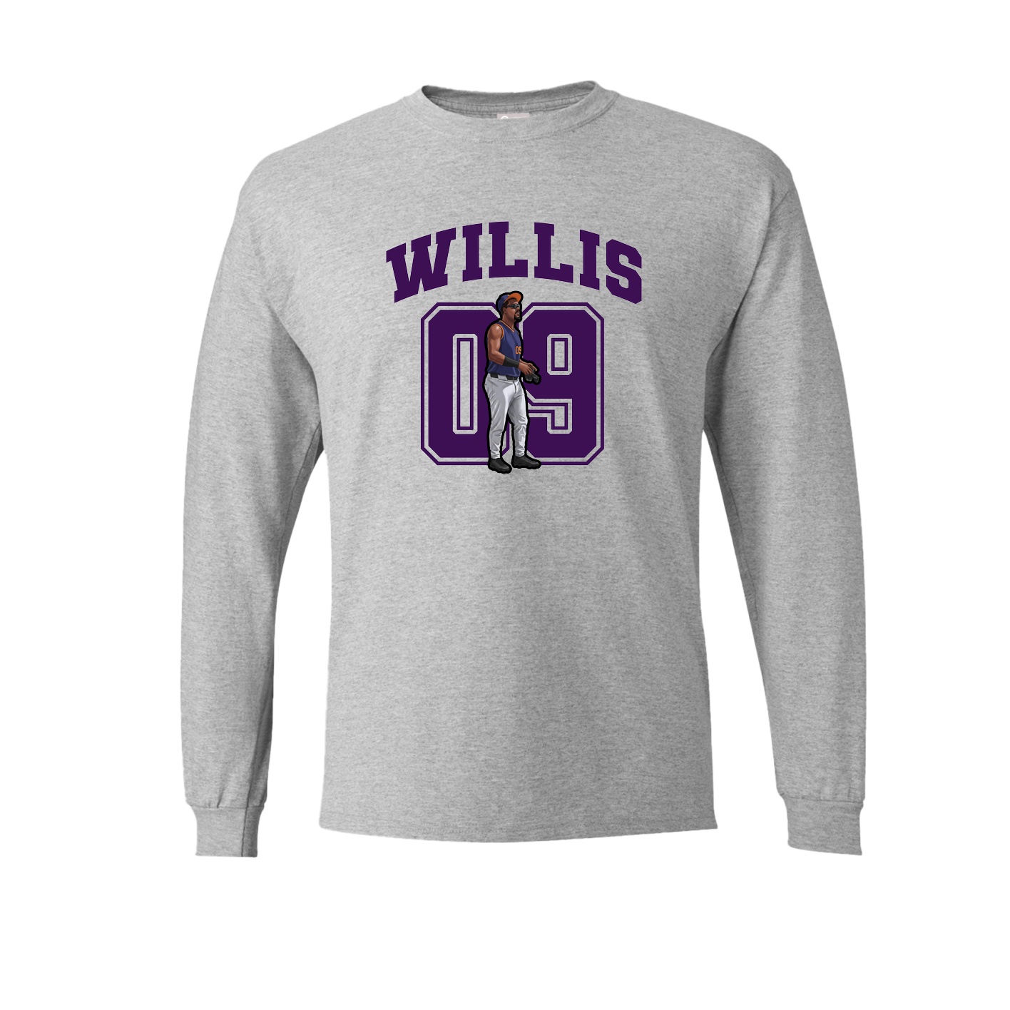 Long Sleeve Tee — Number in Grey
