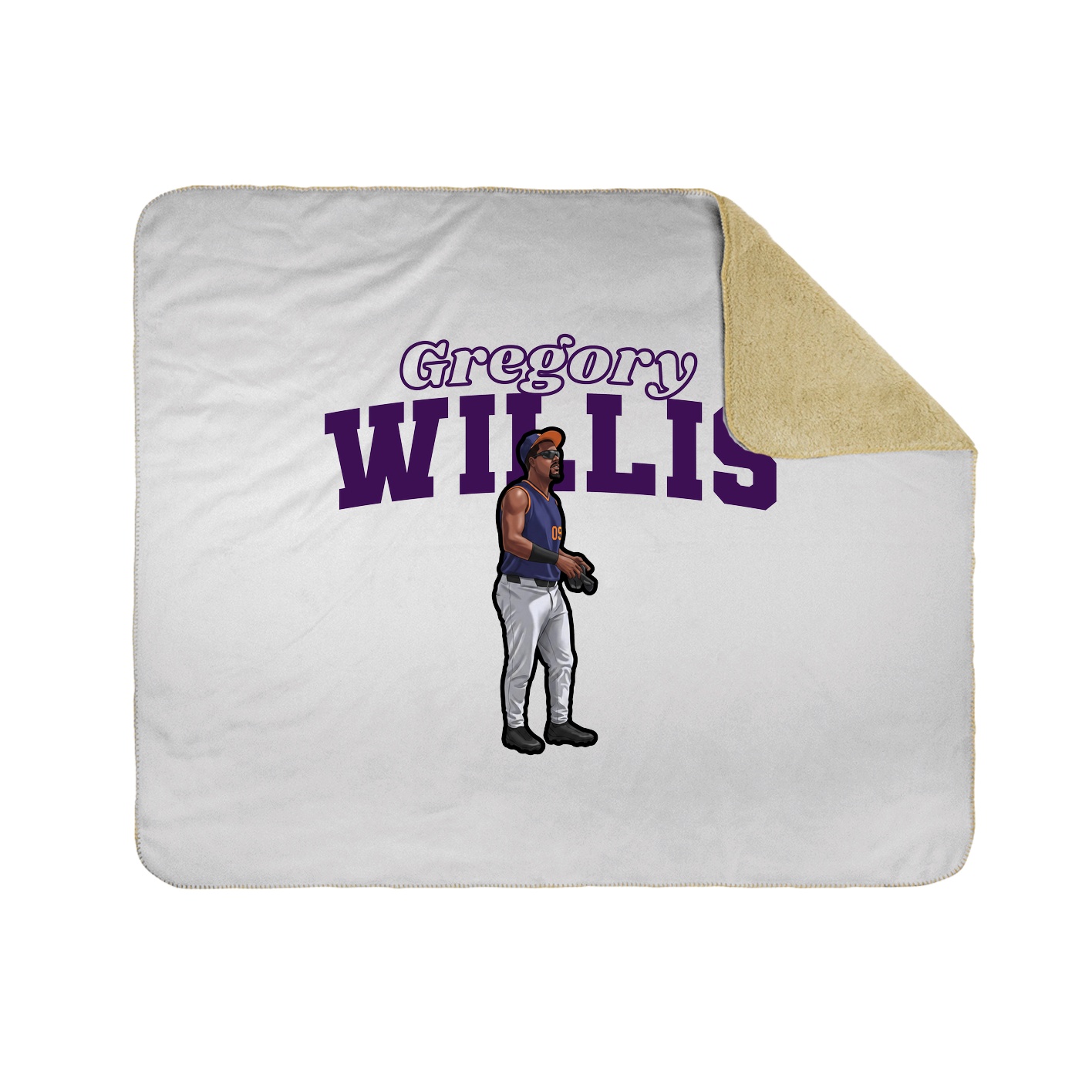 Throw Blanket — Name Arch in White