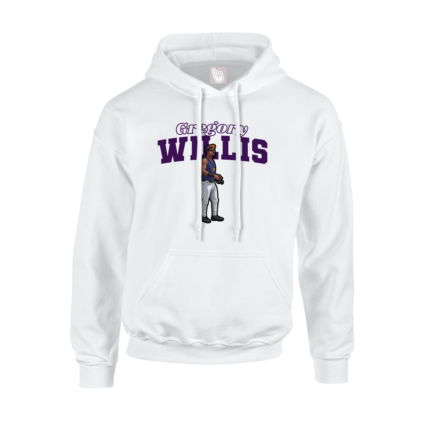 Hoodie — Name Arch in White