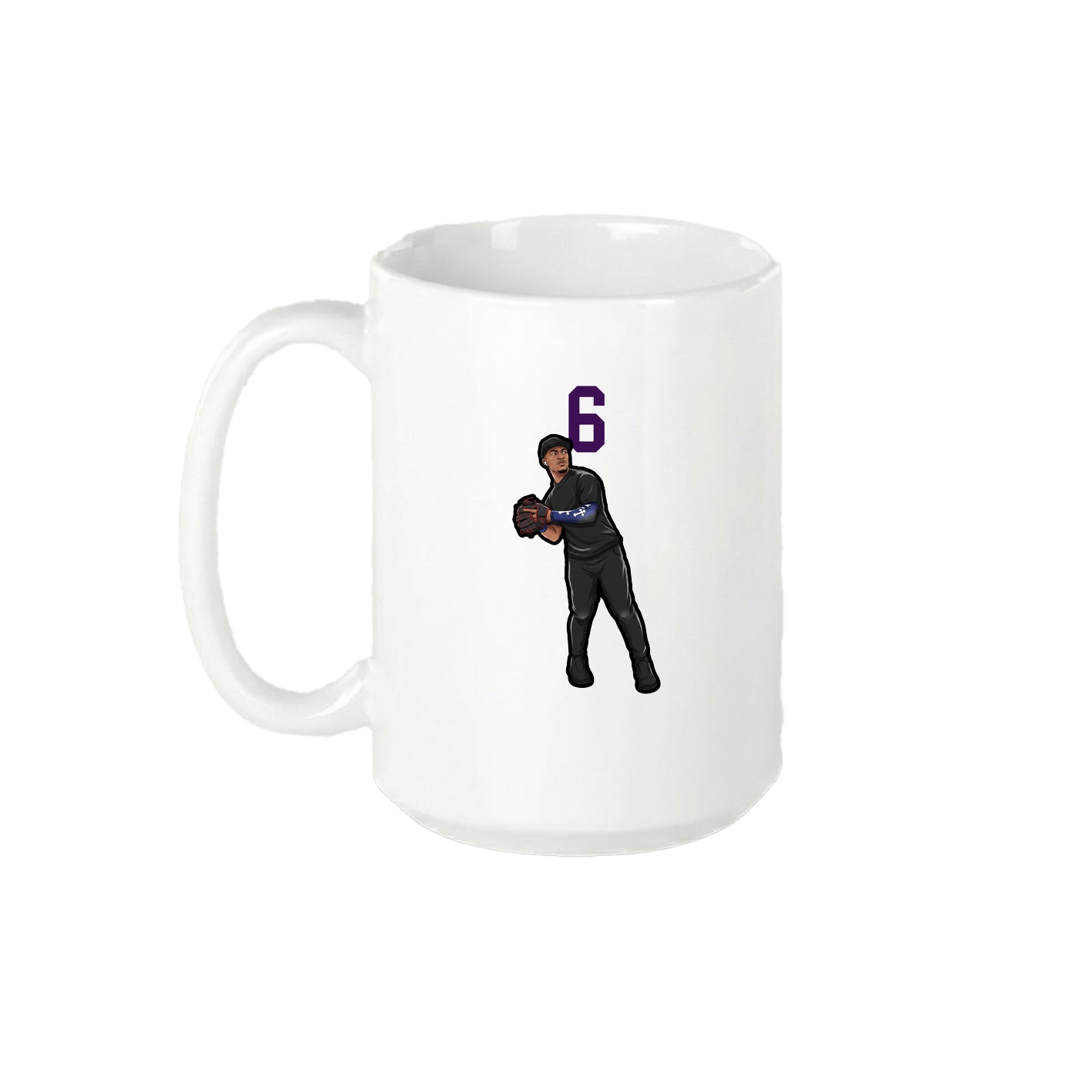 15oz Coffee Mug — Number Top in White