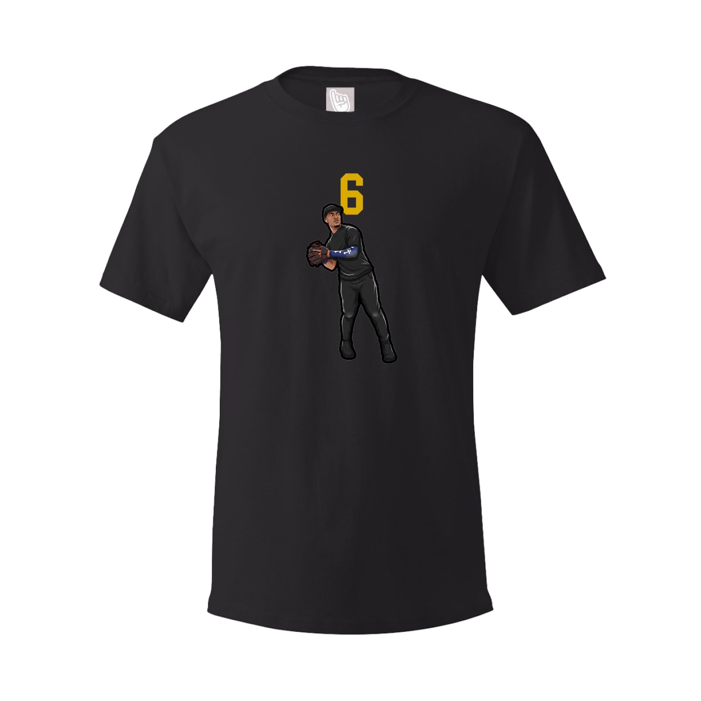 Youth Tee — Number Top in Black