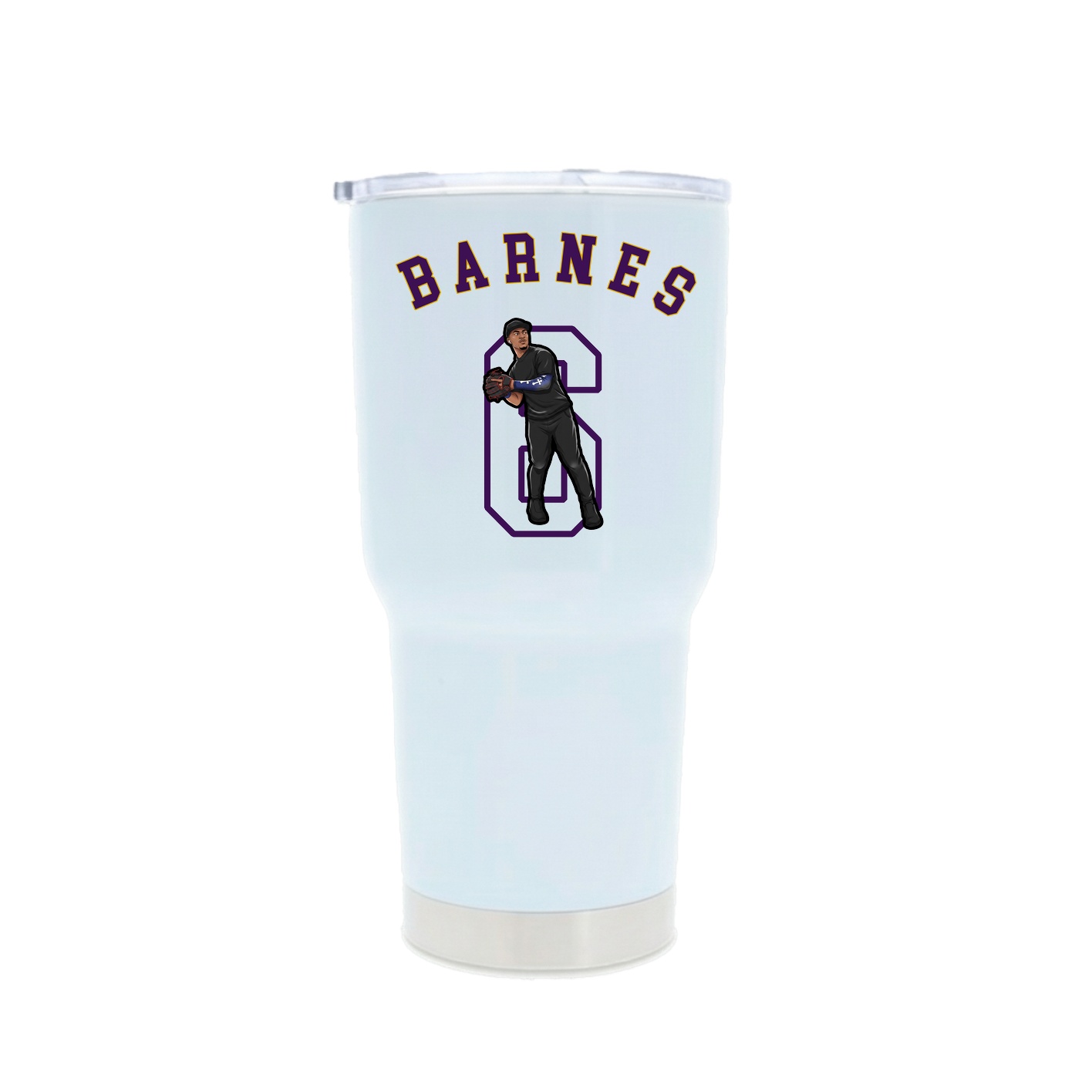 30oz Stainless Steel Tumbler — Shirsey Arch in White