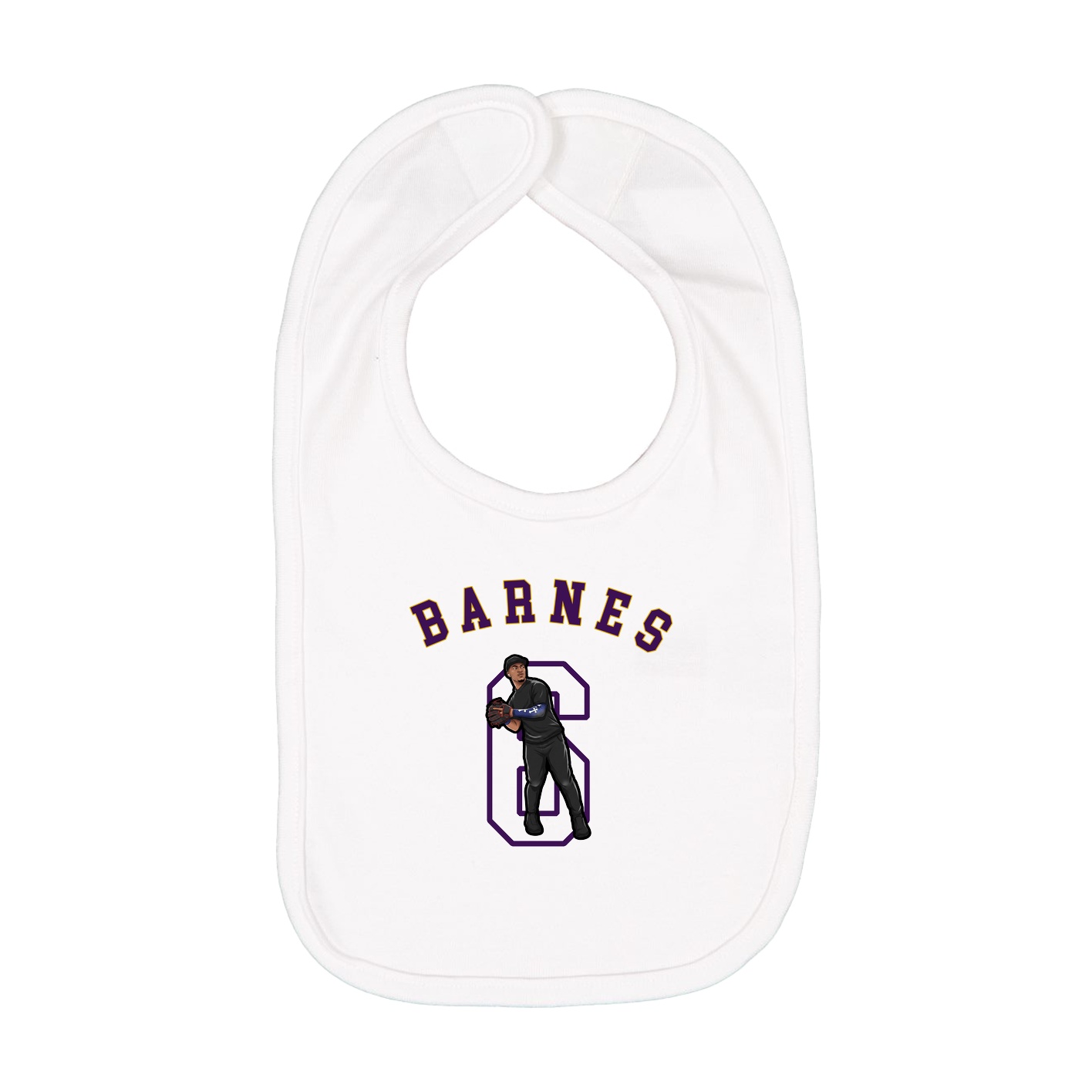 Infant Bib — Shirsey Arch in White