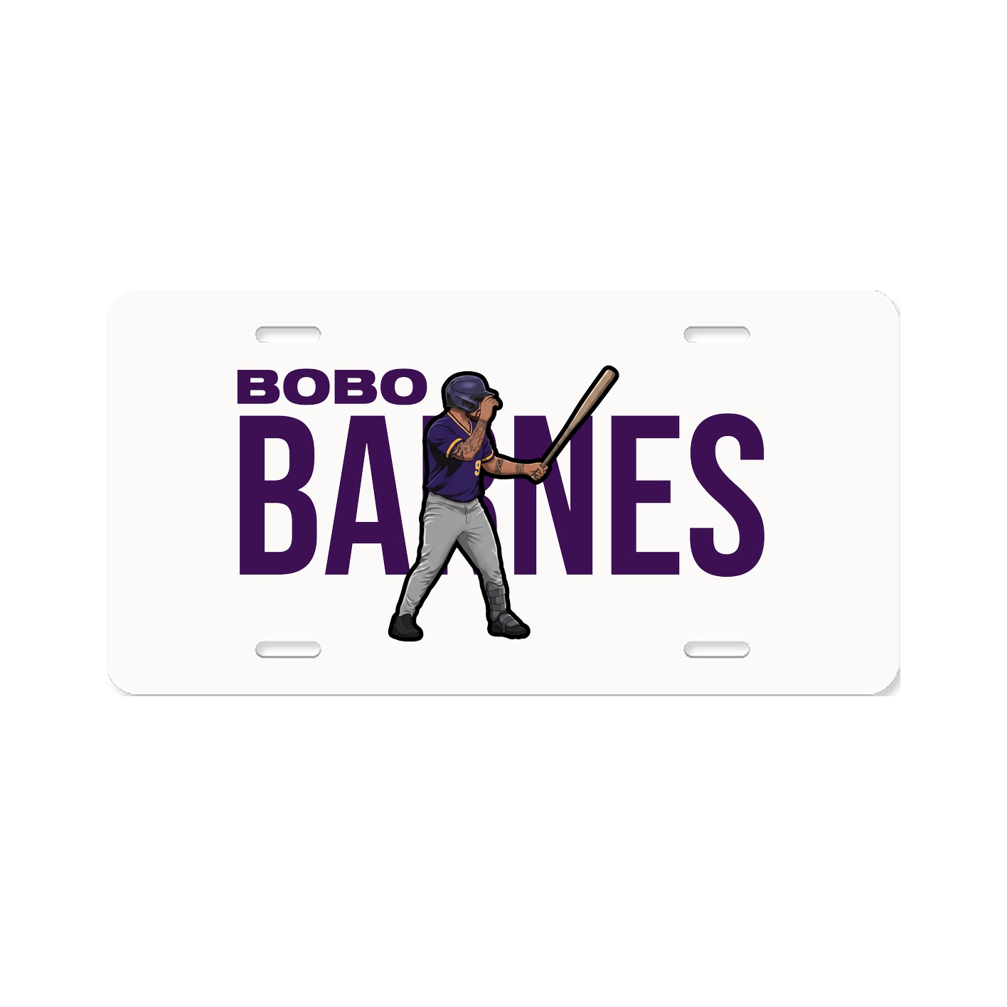 License Plate — Player Name in Classic
