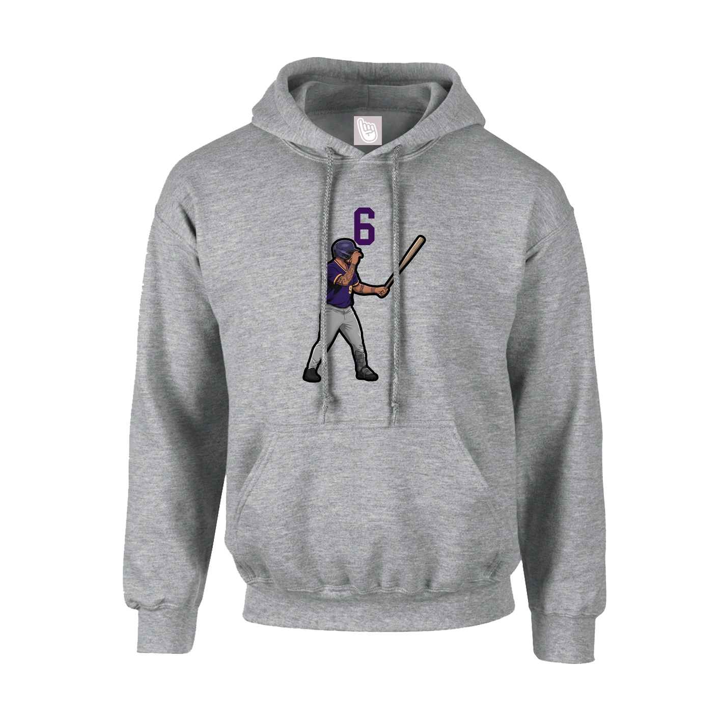 Youth Hoodie — Number Top in Grey