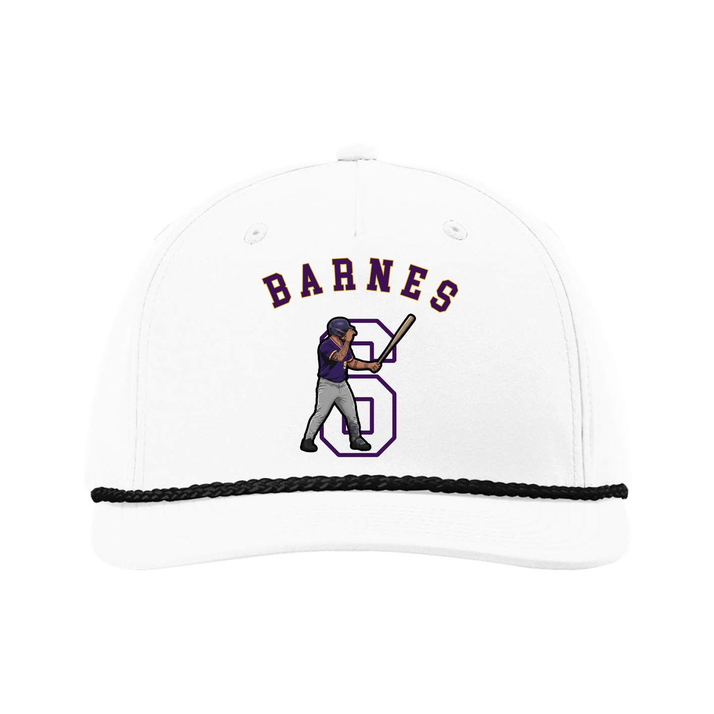 Five-Panel Classic Rope Cap — Shirsey Arch in White
