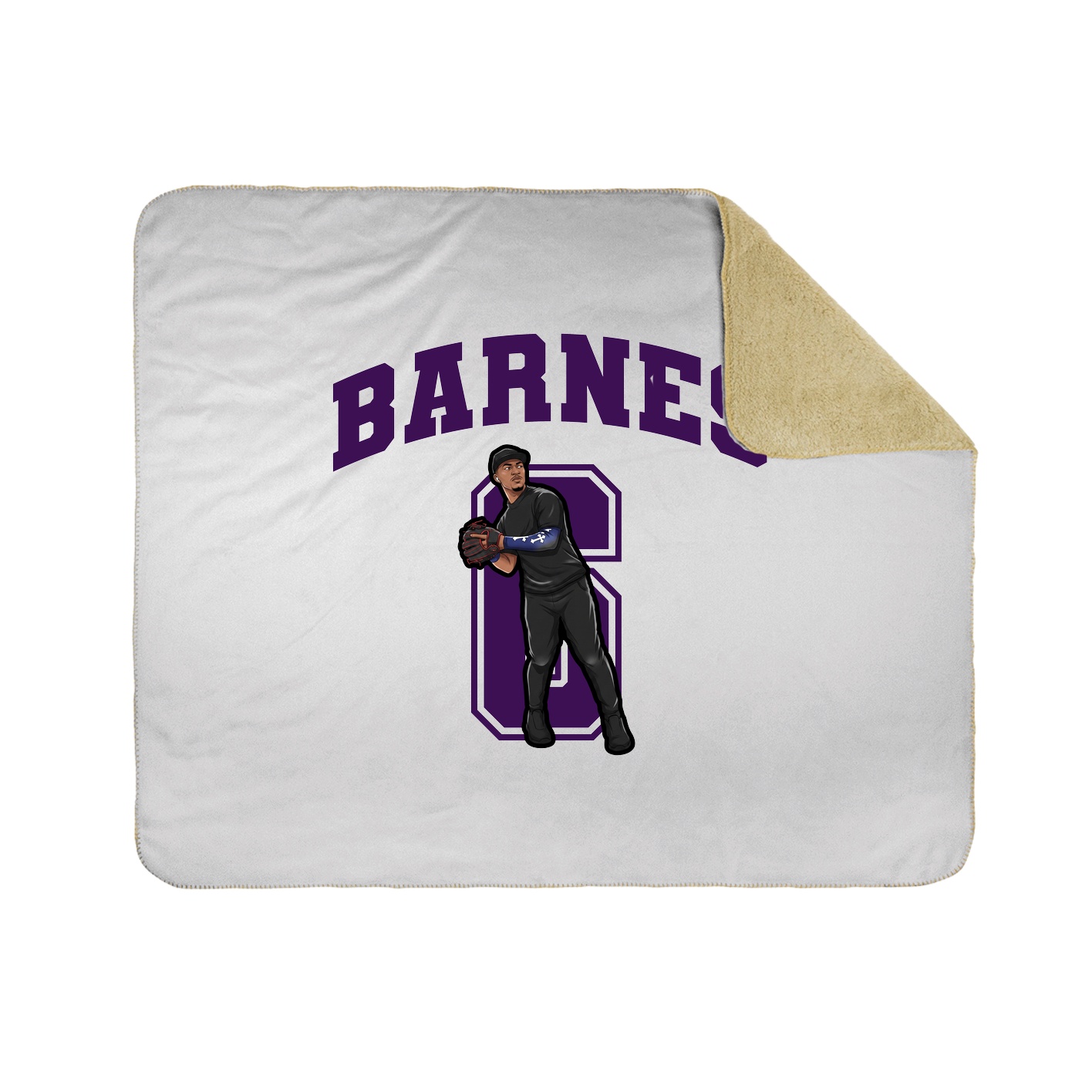 Throw Blanket — Number in White