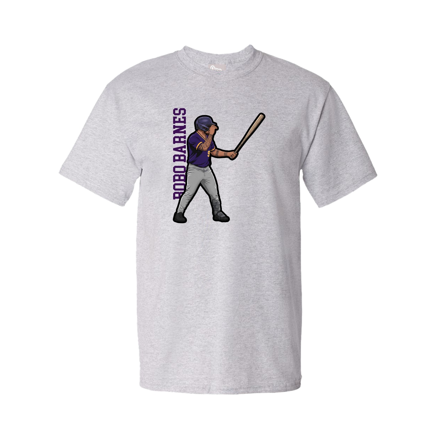 Youth Tee — Name Vertical in Grey