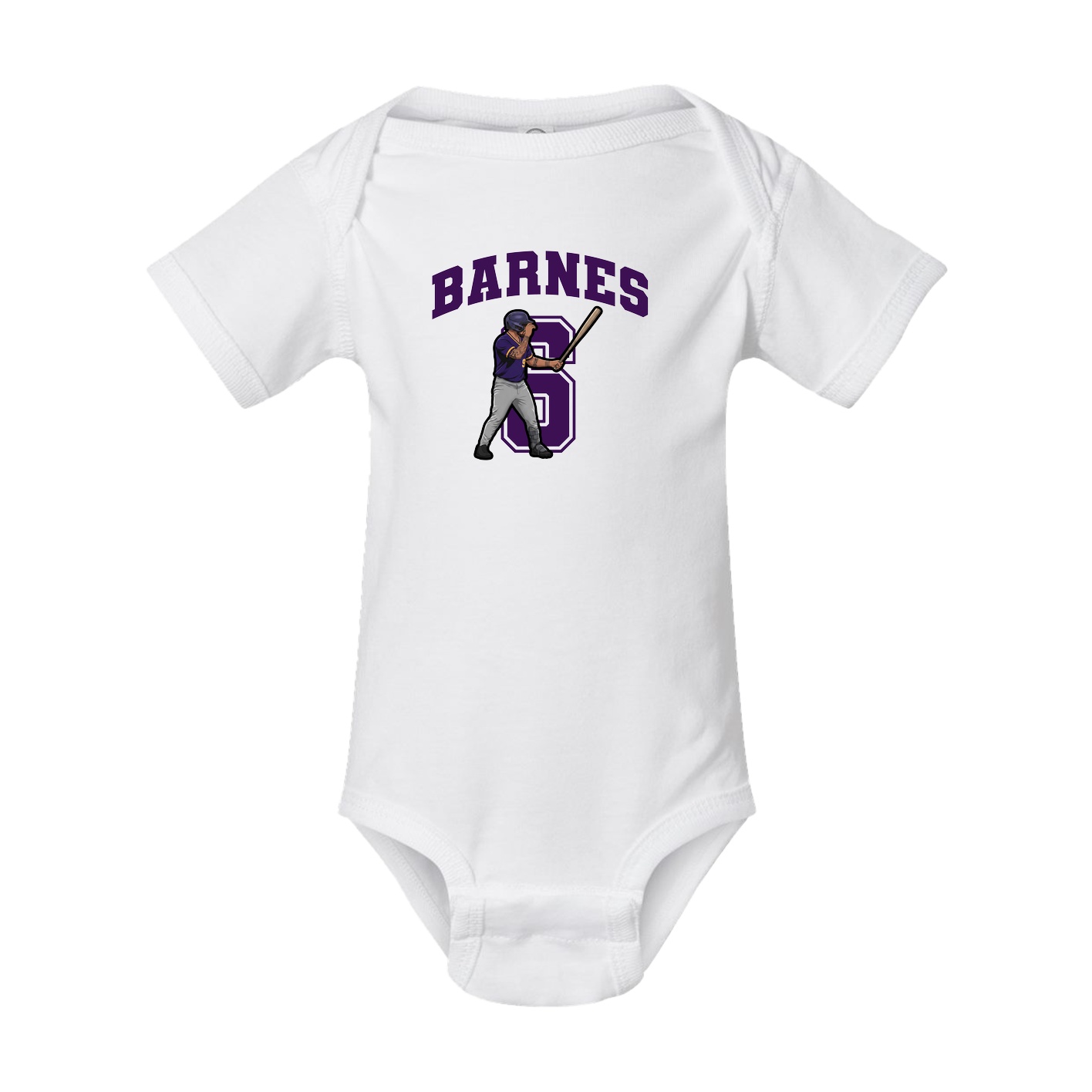 Baby Onesie — Number in White