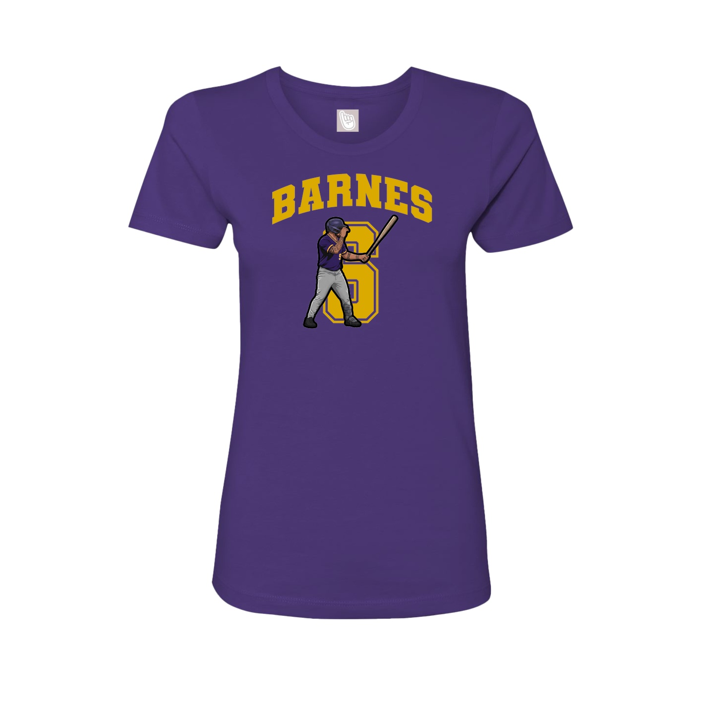 Fitted Women's Tee — Number in Purple