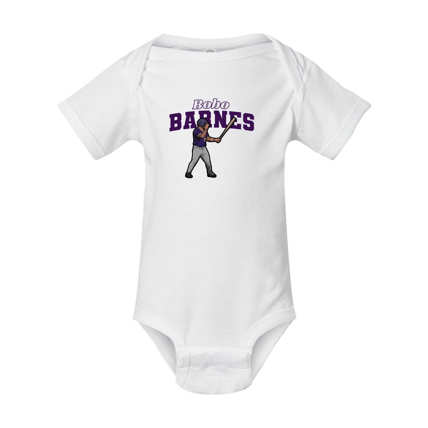 Baby Onesie — Name Arch in White