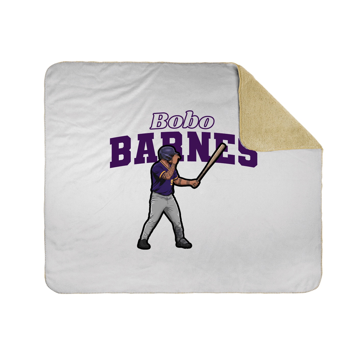 Throw Blanket — Name Arch in White
