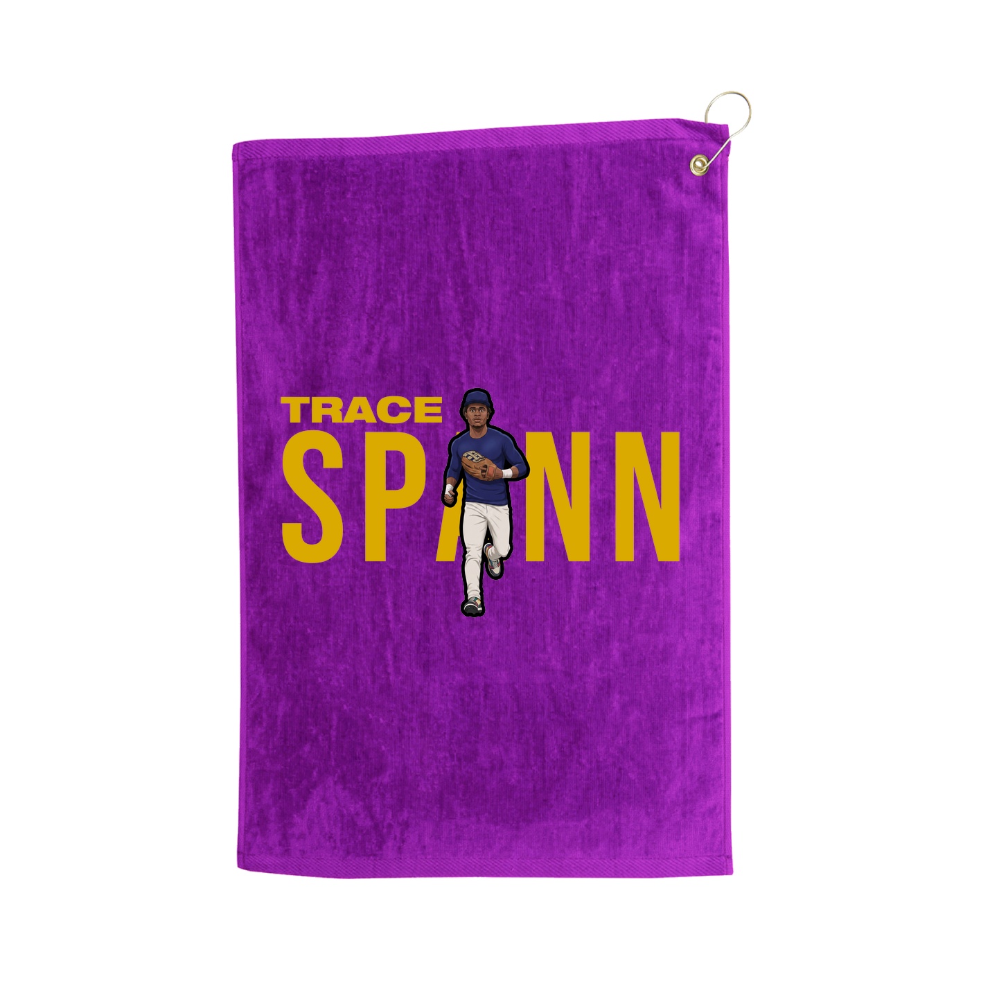 Golf Towel — Player Name in Purple