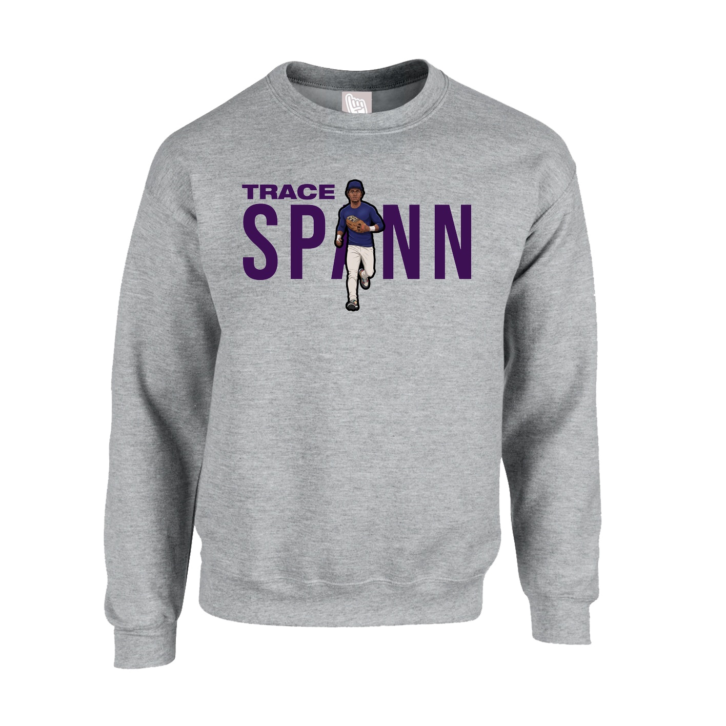 Fleece Crew — Player Name in Grey