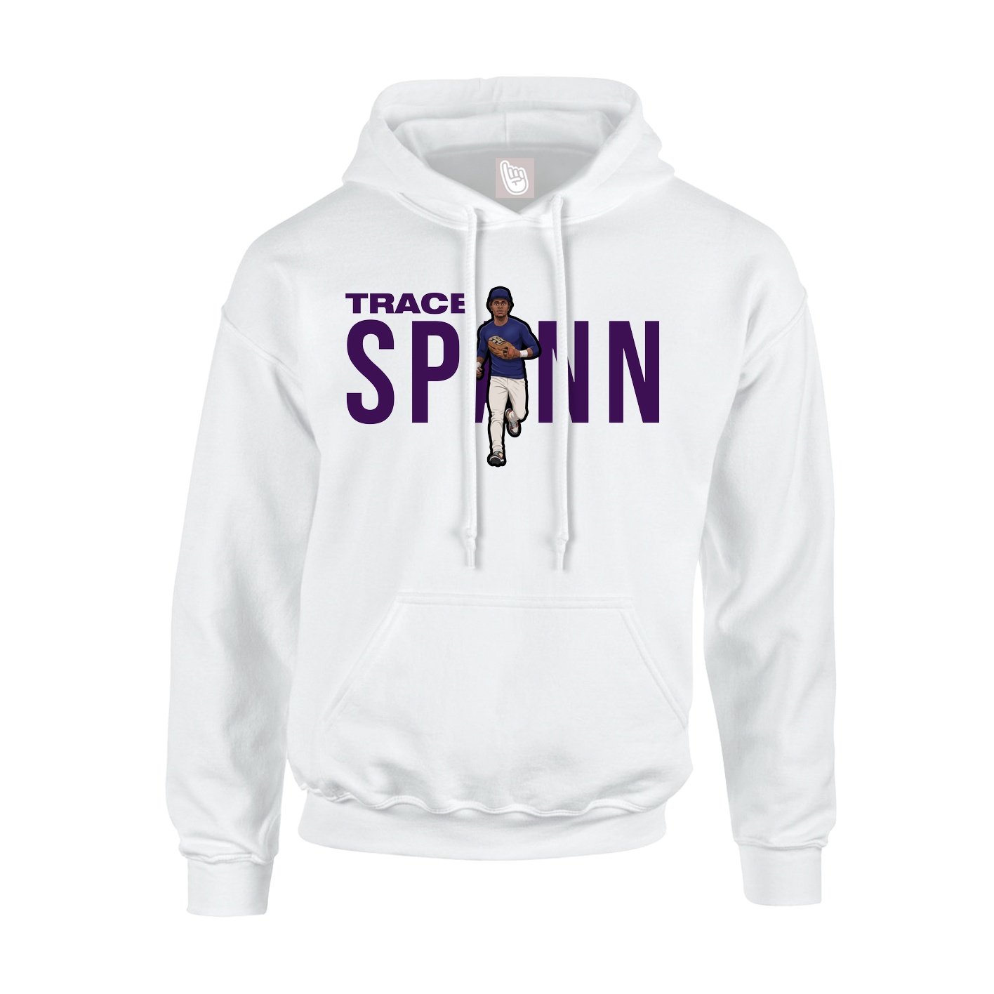 Youth Hoodie — Player Name in White