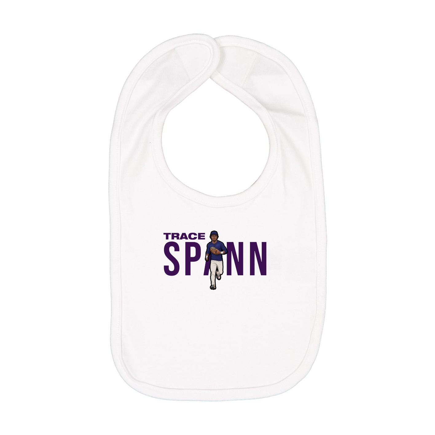 Infant Bib — Player Name in White