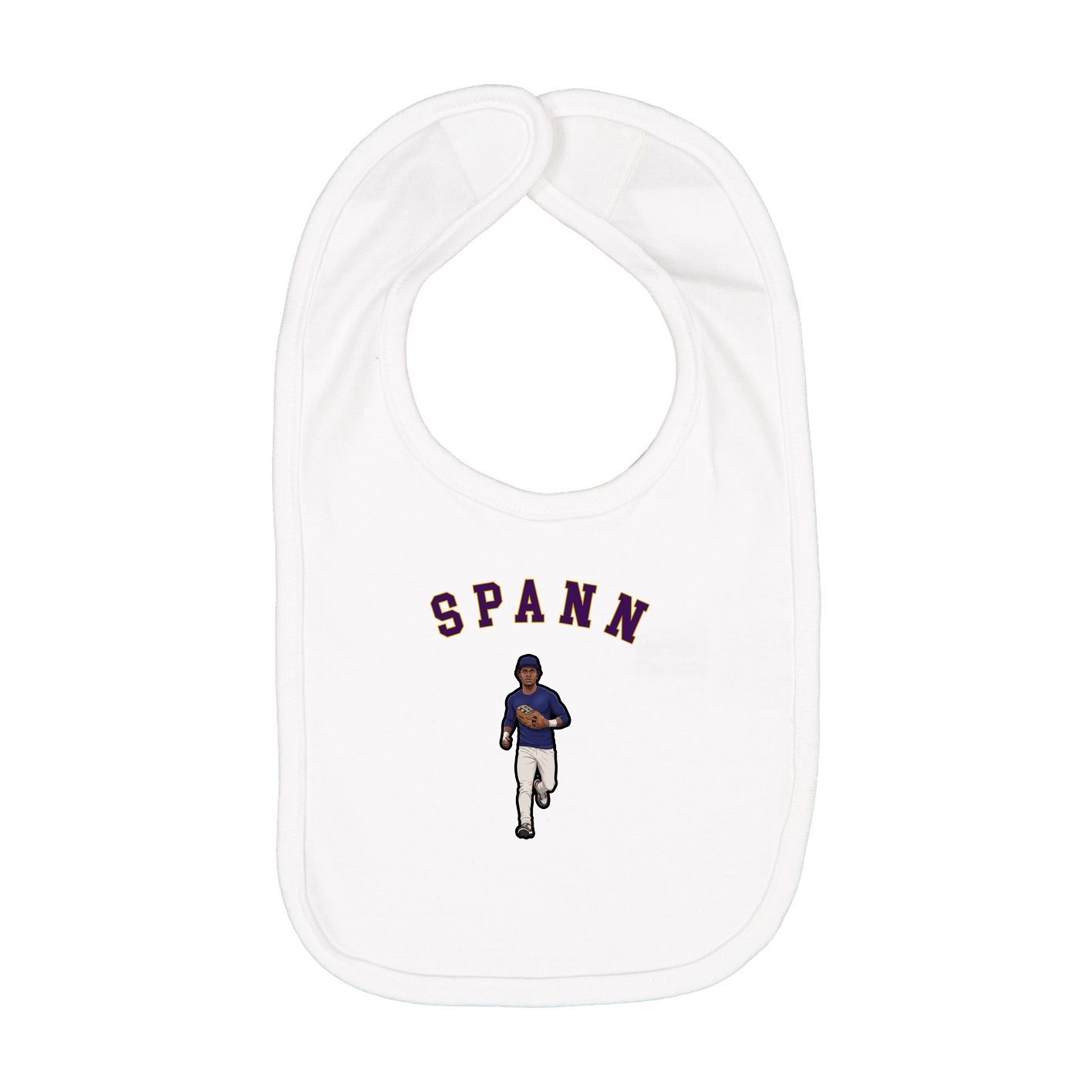Infant Bib — Shirsey Arch in White