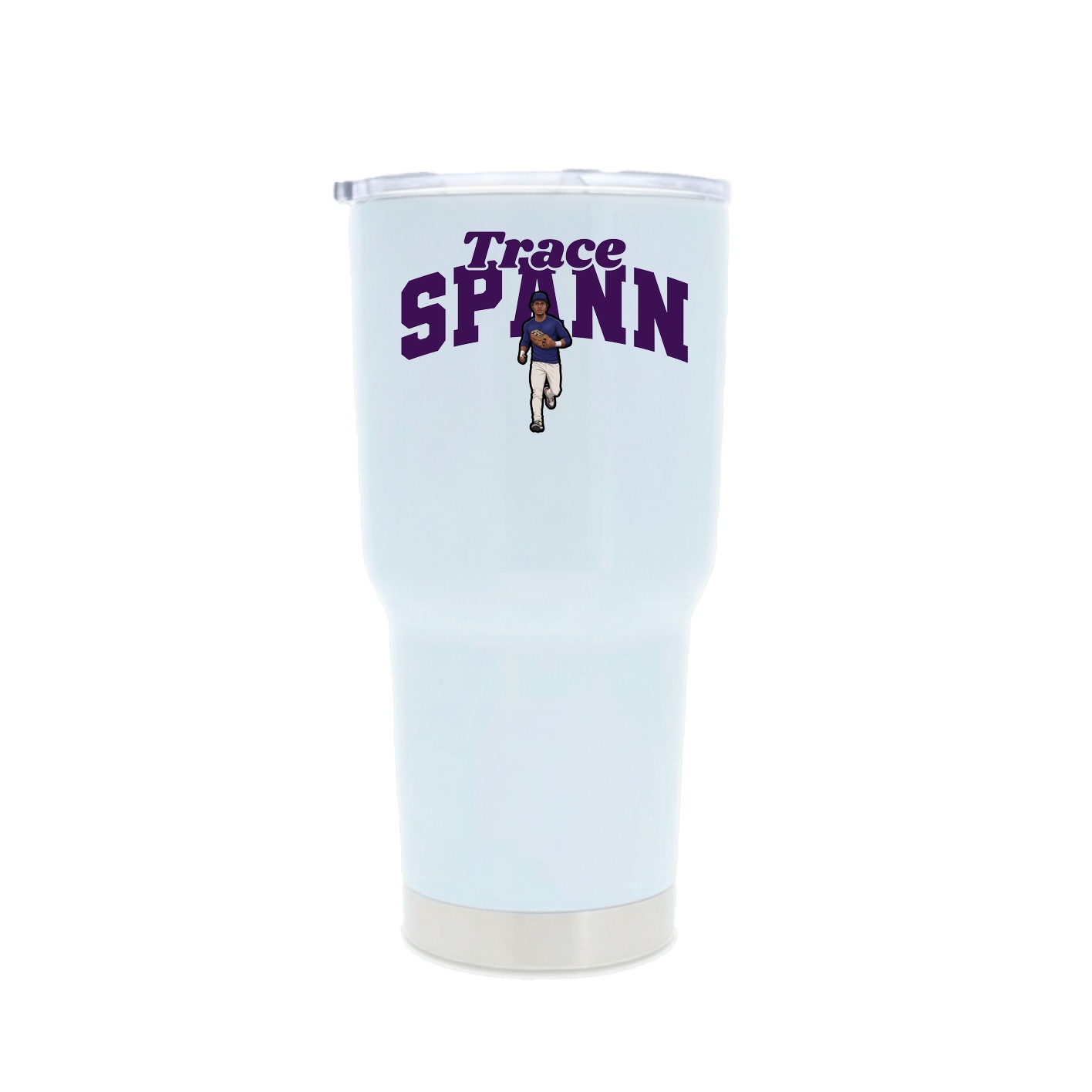 30oz Stainless Steel Tumbler — Signature Arch in White