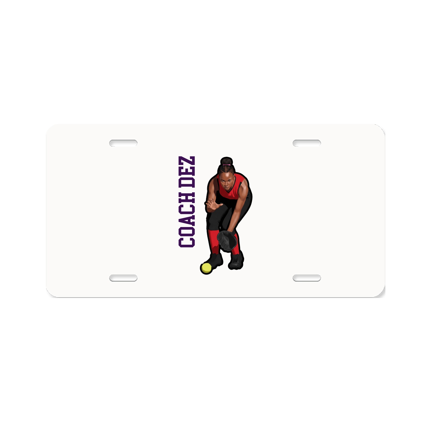License Plate — Name Vertical in Classic