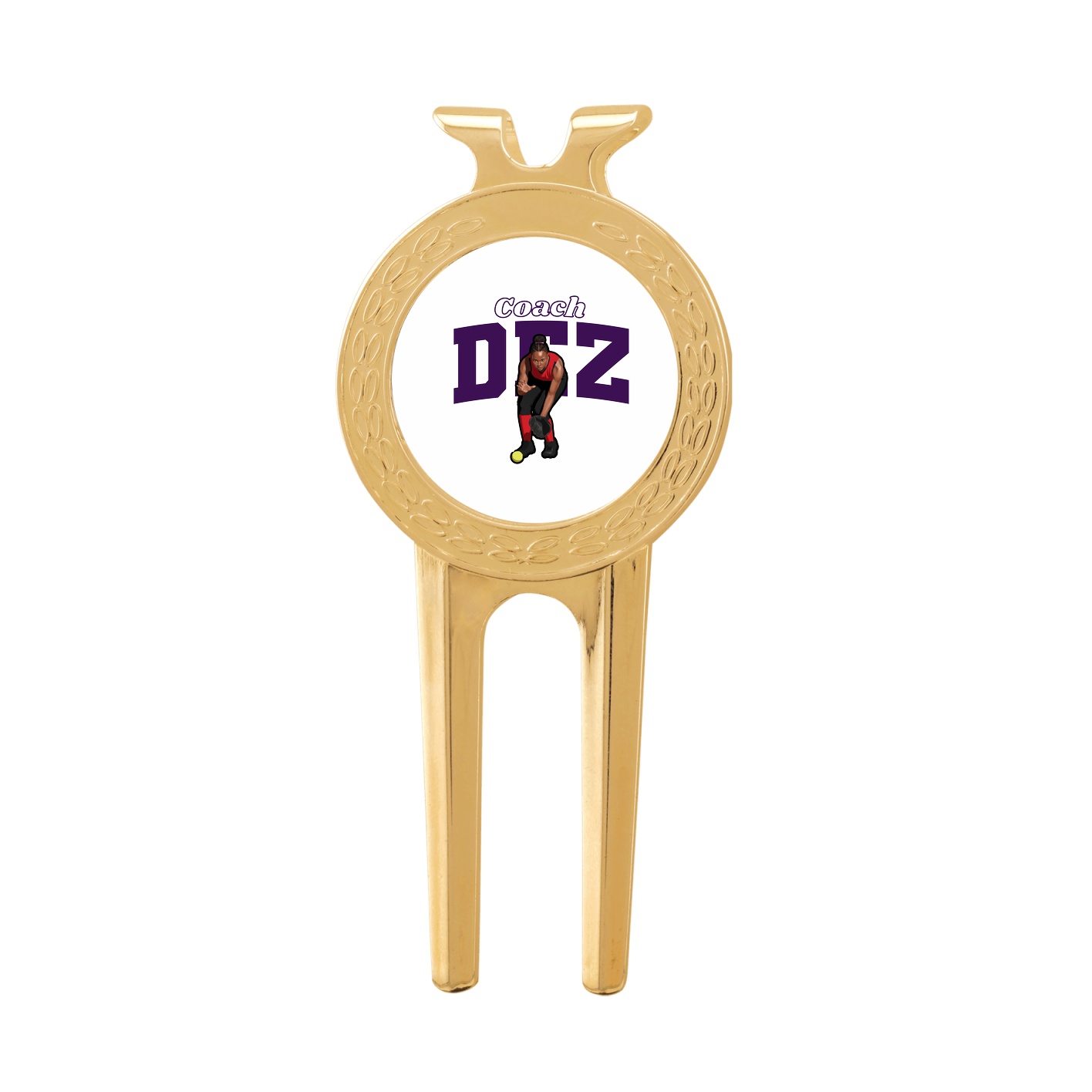 Divot Tool with Ball Marker — Name Arch in Classic
