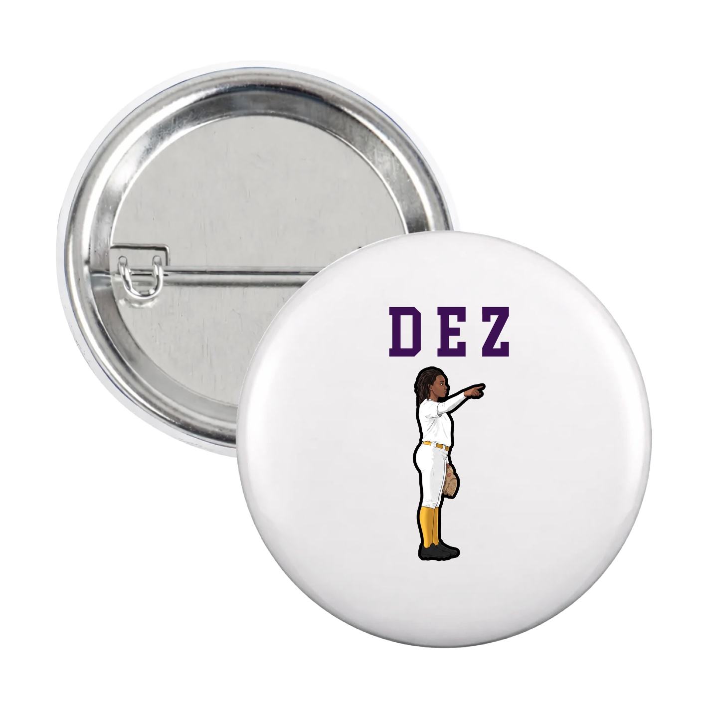 Game Day Button — Shirsey in White