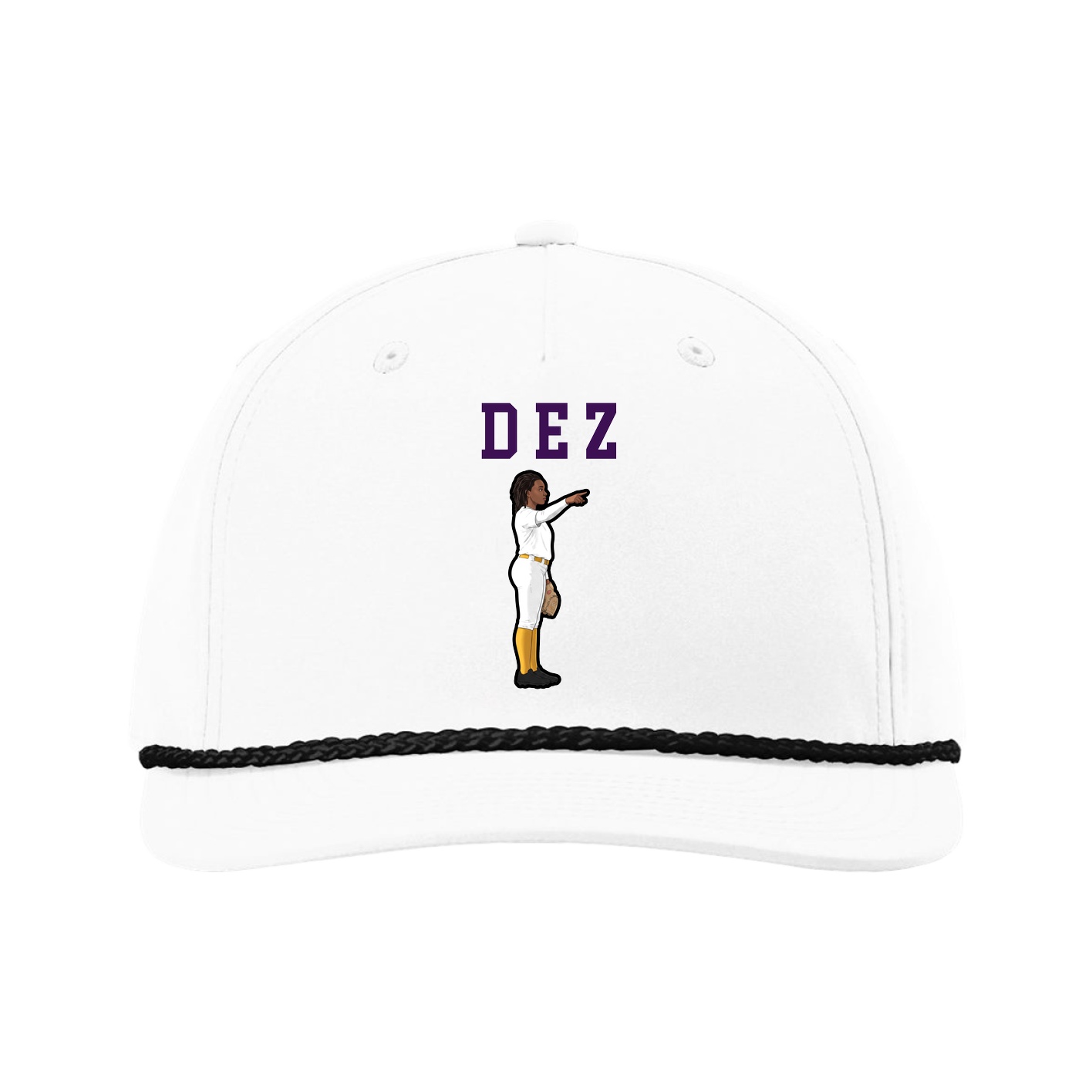 Five-Panel Classic Rope Cap — Shirsey in White